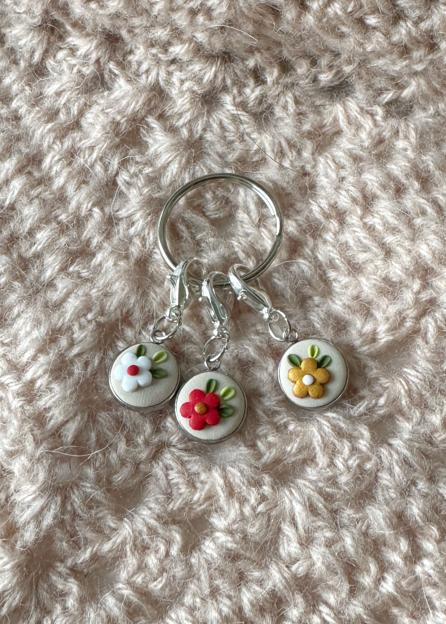 Festive Flower Stitch Markers