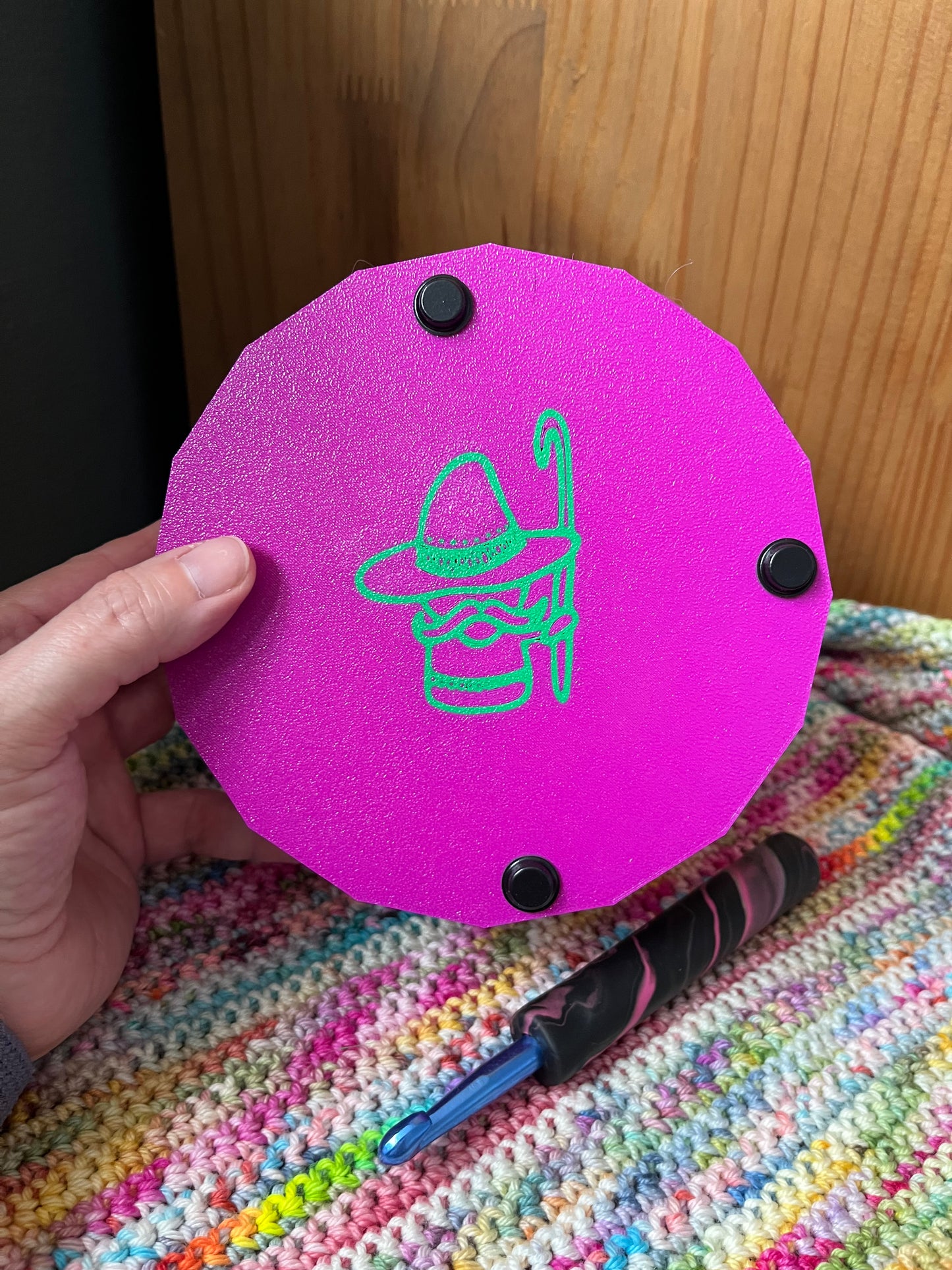 Shh I’m Counting Magenta Twisted 3D Printed Yarn Bowl