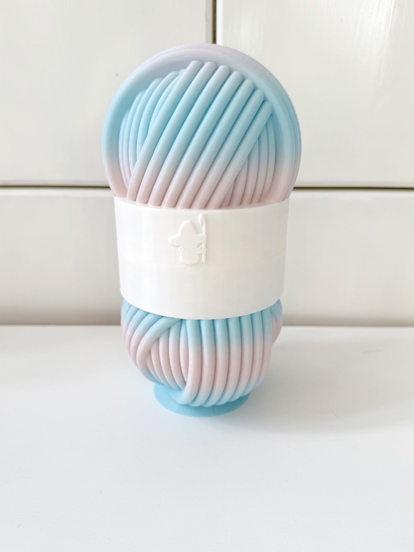 Contrast Band Mystery Pot, 3D Printed Filled Yarn Ball Container