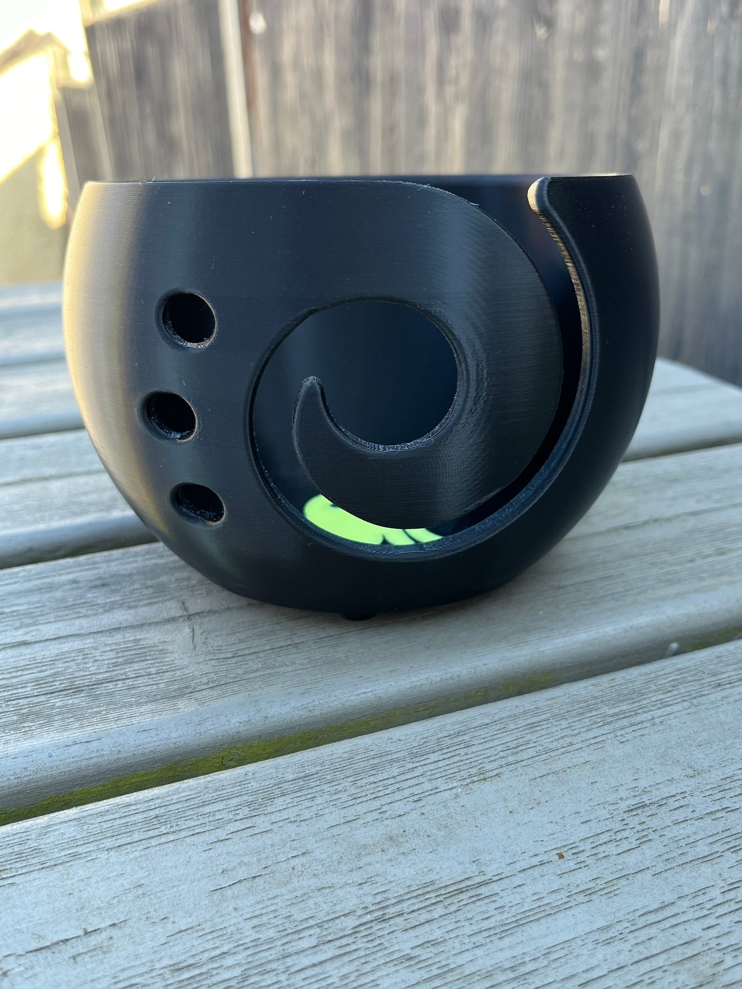 Glow in the Dark Ghost Yarn Bowl, 3D Printed Kawaii Ghost Yarn Bowl
