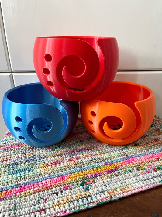 3D Printed Yarn Bowl for Yarn Crafts, Choose Your Colour