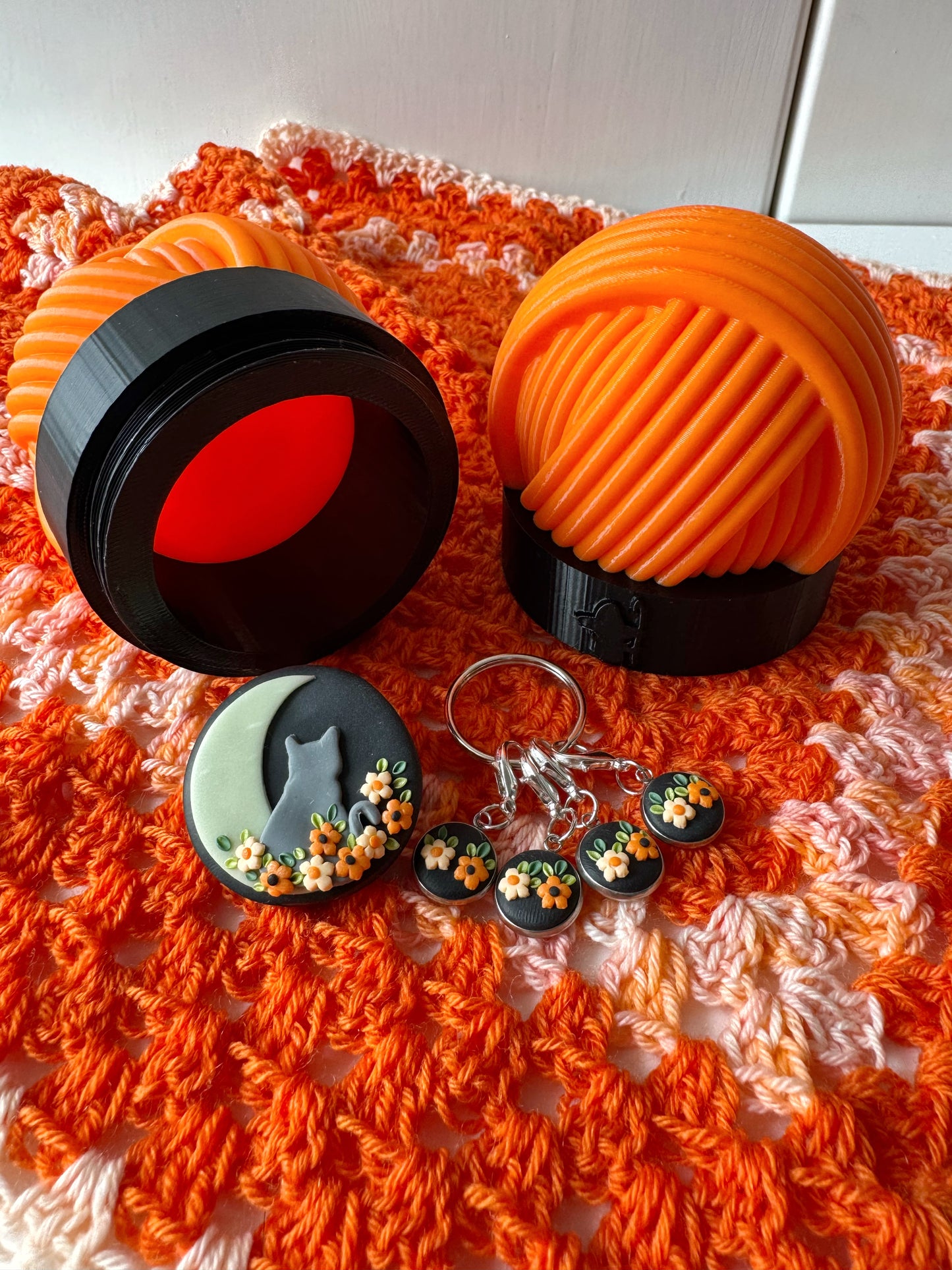 Halloween Mini Yarn Ball Notions Pot