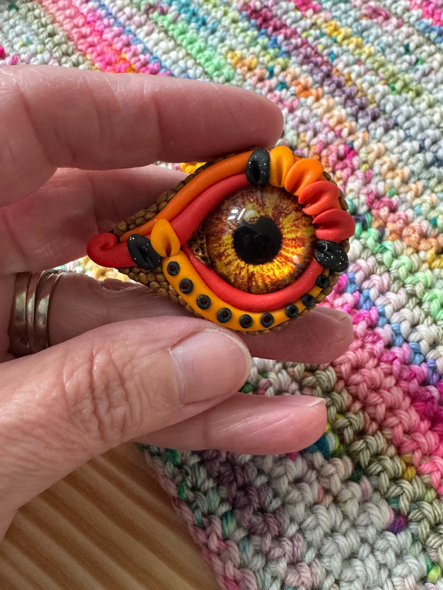 READY TO SHIP Dragon Eye Magnetic Needle Minder, Sewing Magnet, Dragon Accessories