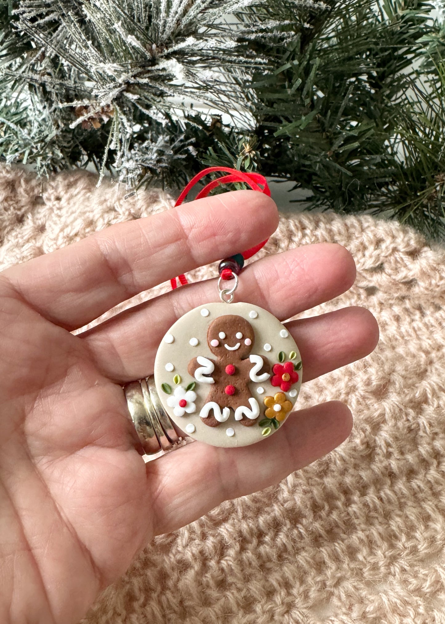 Gingerbread Man Scissor Fob, Christmas Scissor Fob
