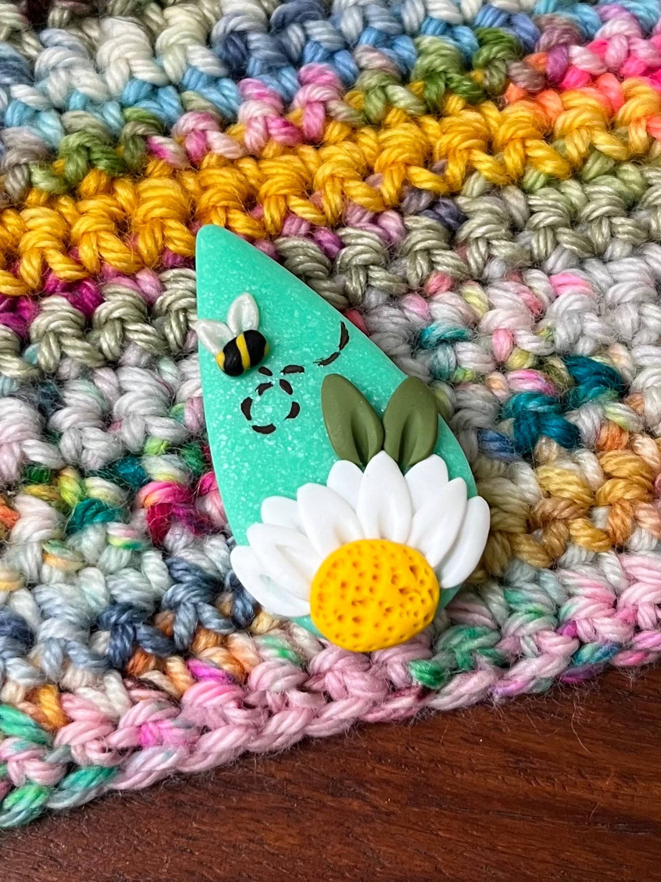 Daisy Teardrop Magnetic Needle Minder, Flower Needle Holder, Cross Stitch Acessories, Diamond Art Magnet