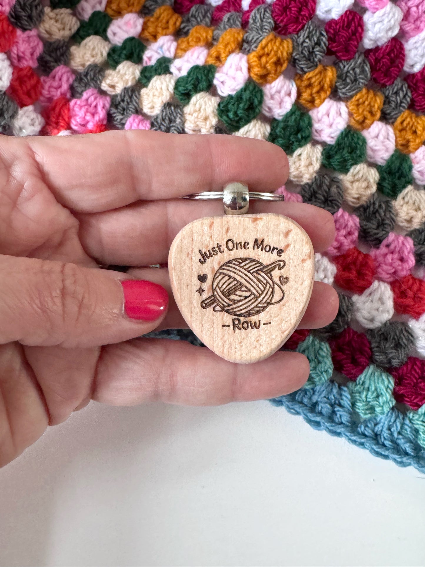 Wooden Keyring – Yarn Lover Accessories for Knitters and Crocheters