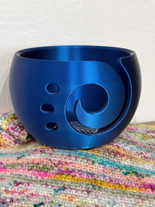 READY TO SHIP 3D Printed Colour Shift Yarn Bowl in Blue to Black