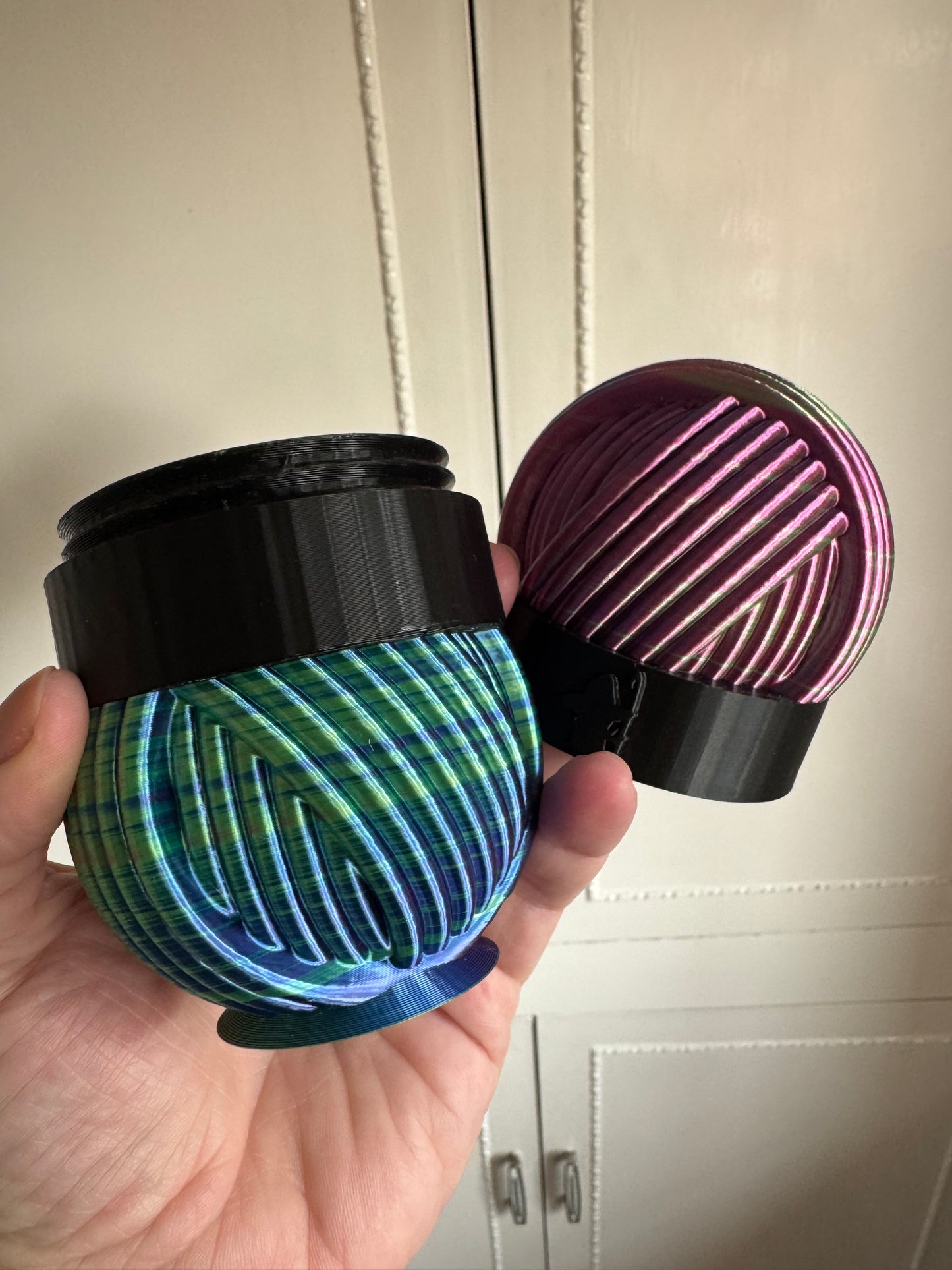 Mini Yarn Ball Surprise Pot, Small 3D Printed Yarn Ball Pot