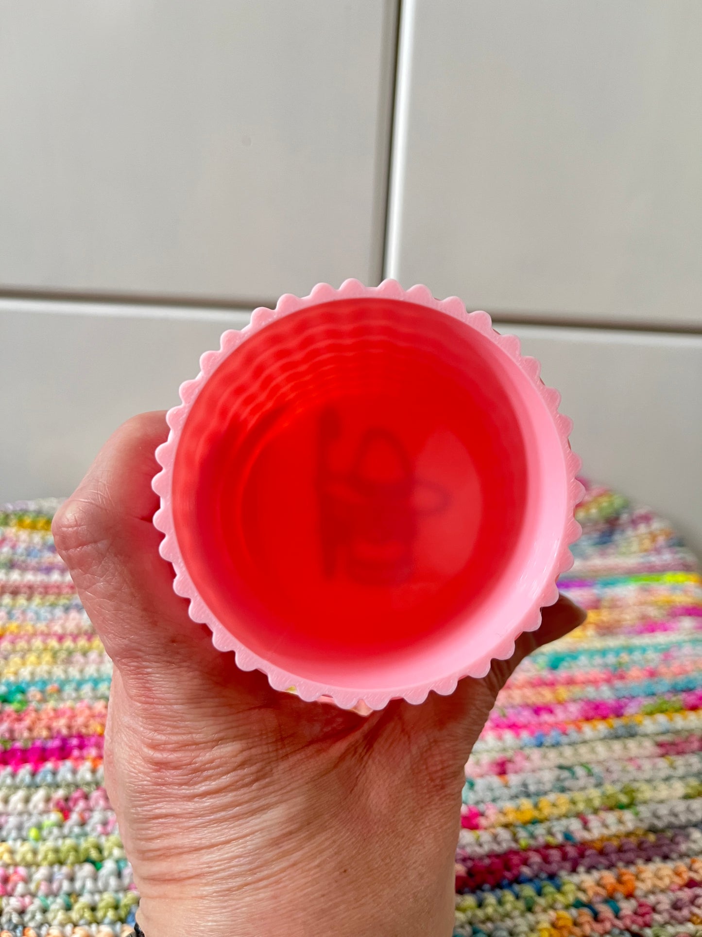 3D Printed Knitted Look Crochet Hook Pot, Crochet Hook Pen Storage Pot