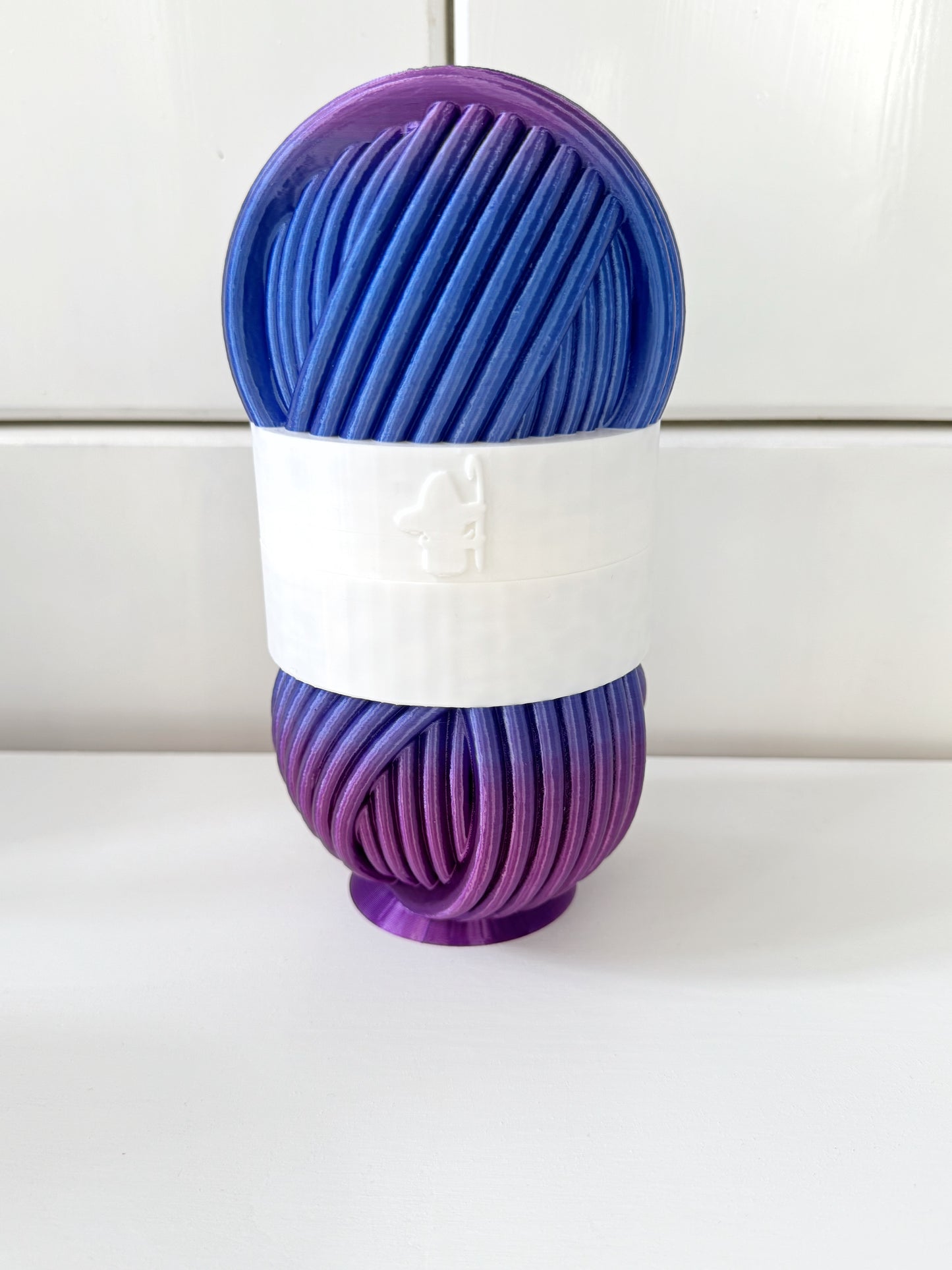 Contrast Band Mystery Pot, 3D Printed Filled Yarn Ball Container