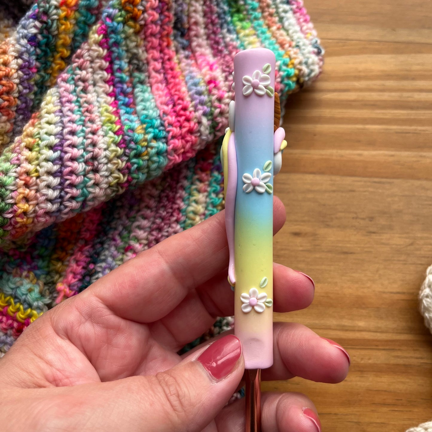 Ombré Rainbow Unicorn Crochet Hook