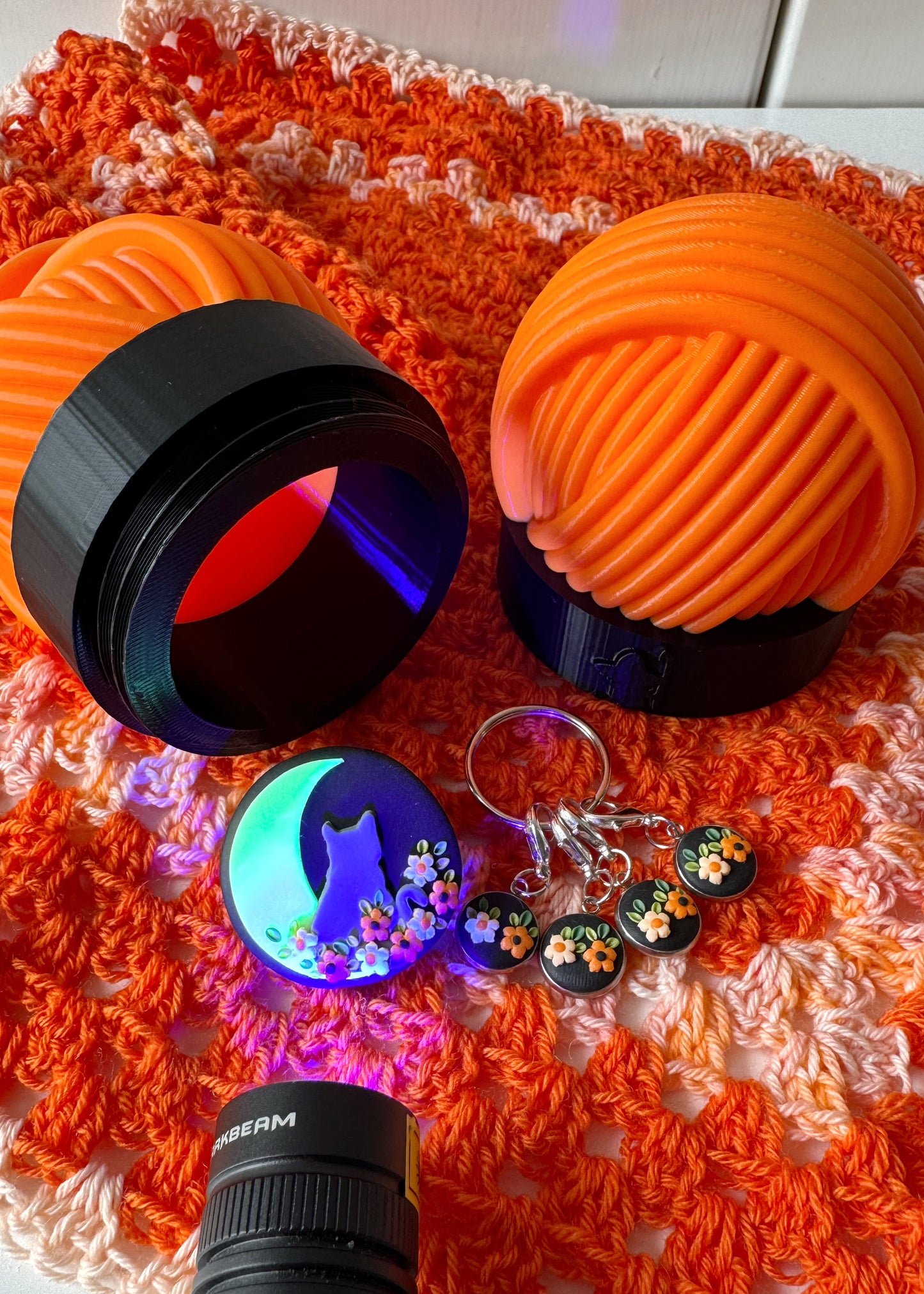 Halloween Mini Yarn Ball Notions Pot