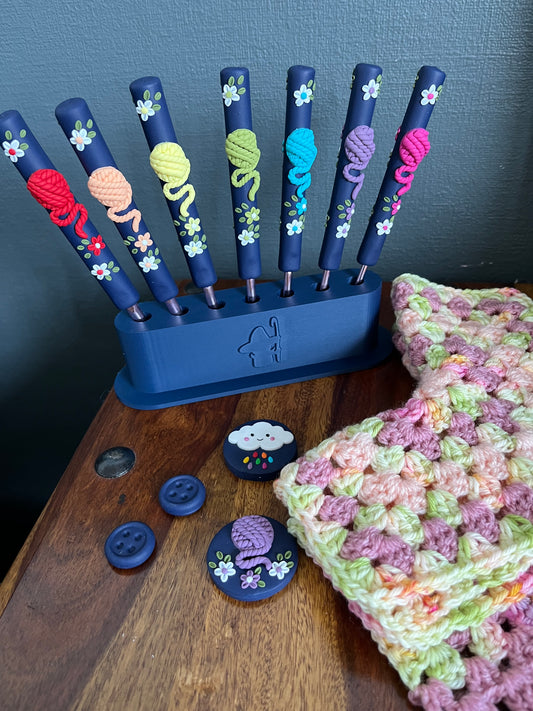 3D Printed Crochet Hook Holder, Crochet Hook Storage, Crochet Accessories