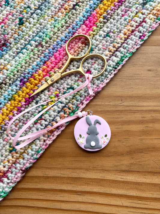 Easter bunny scissor fob, embroidery scissor charm, cross stitch sewing accessories