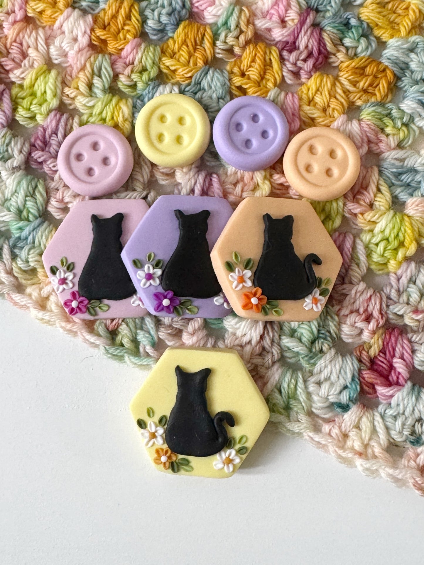 Black Cat Needle Minder, Kitten Cover Minder, Magnetic Needle Holder