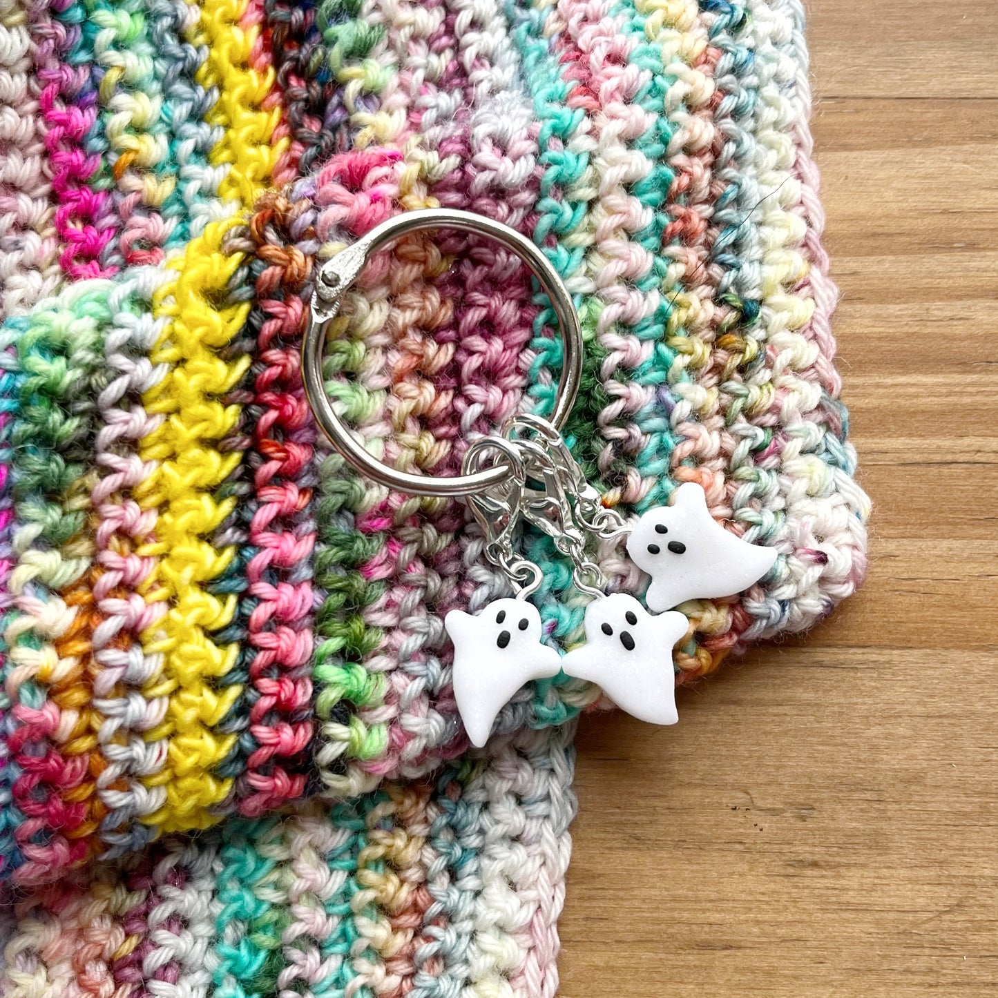 Kawaii ghost stitch markers