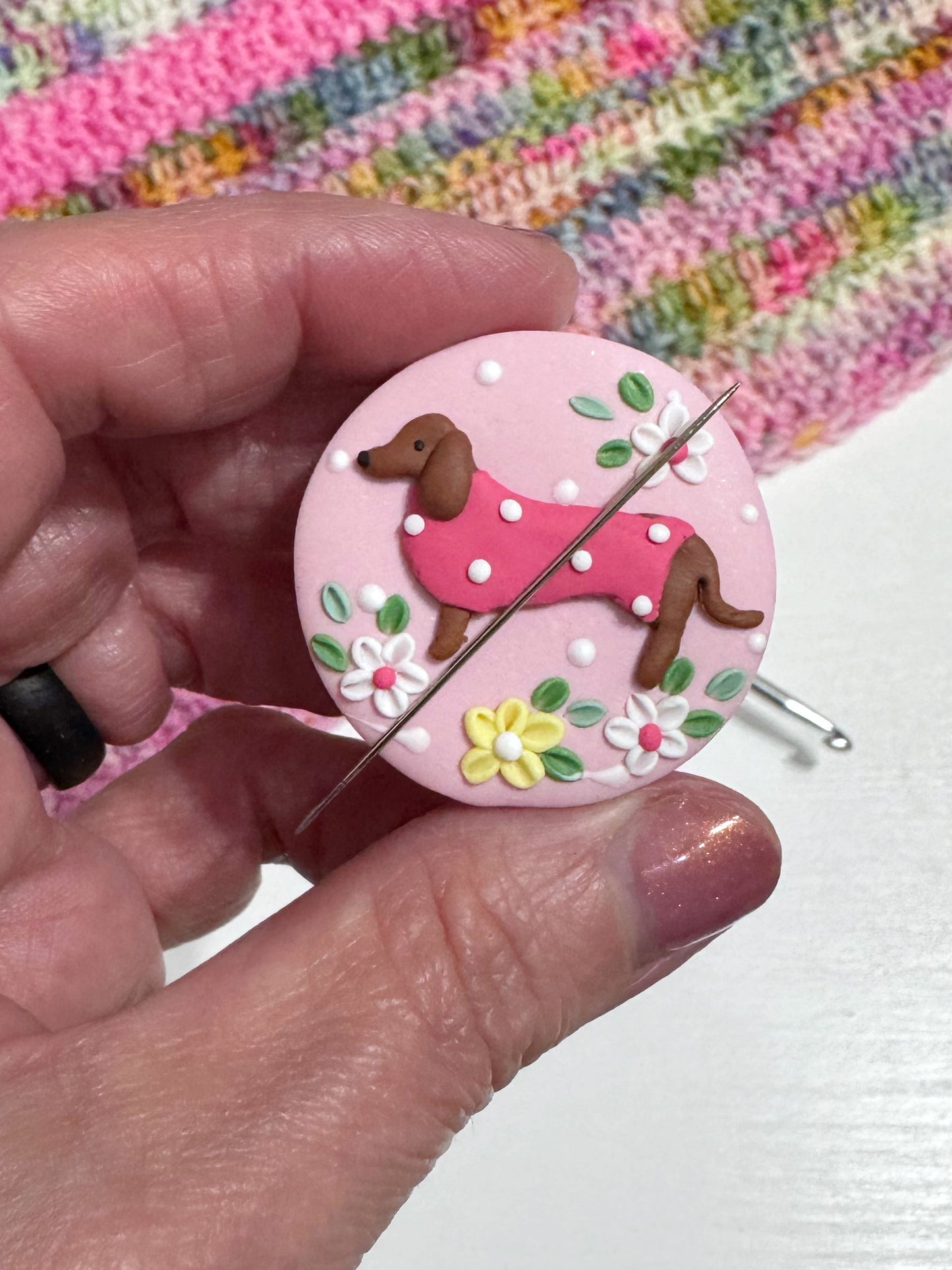 Dachshund Magnetic Needle Minder, Sausage Dog Sewing Needle Holder