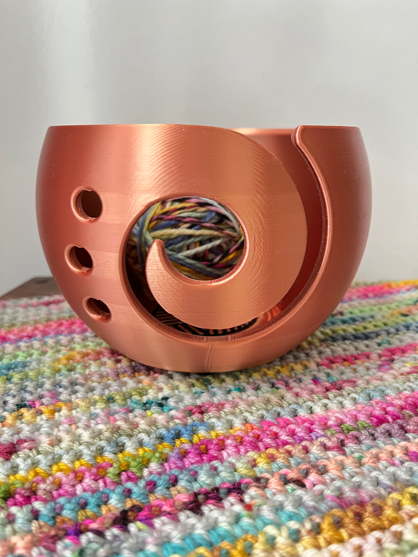 3D Printed Yarn Bowl for Yarn Crafts, Choose Your Colour