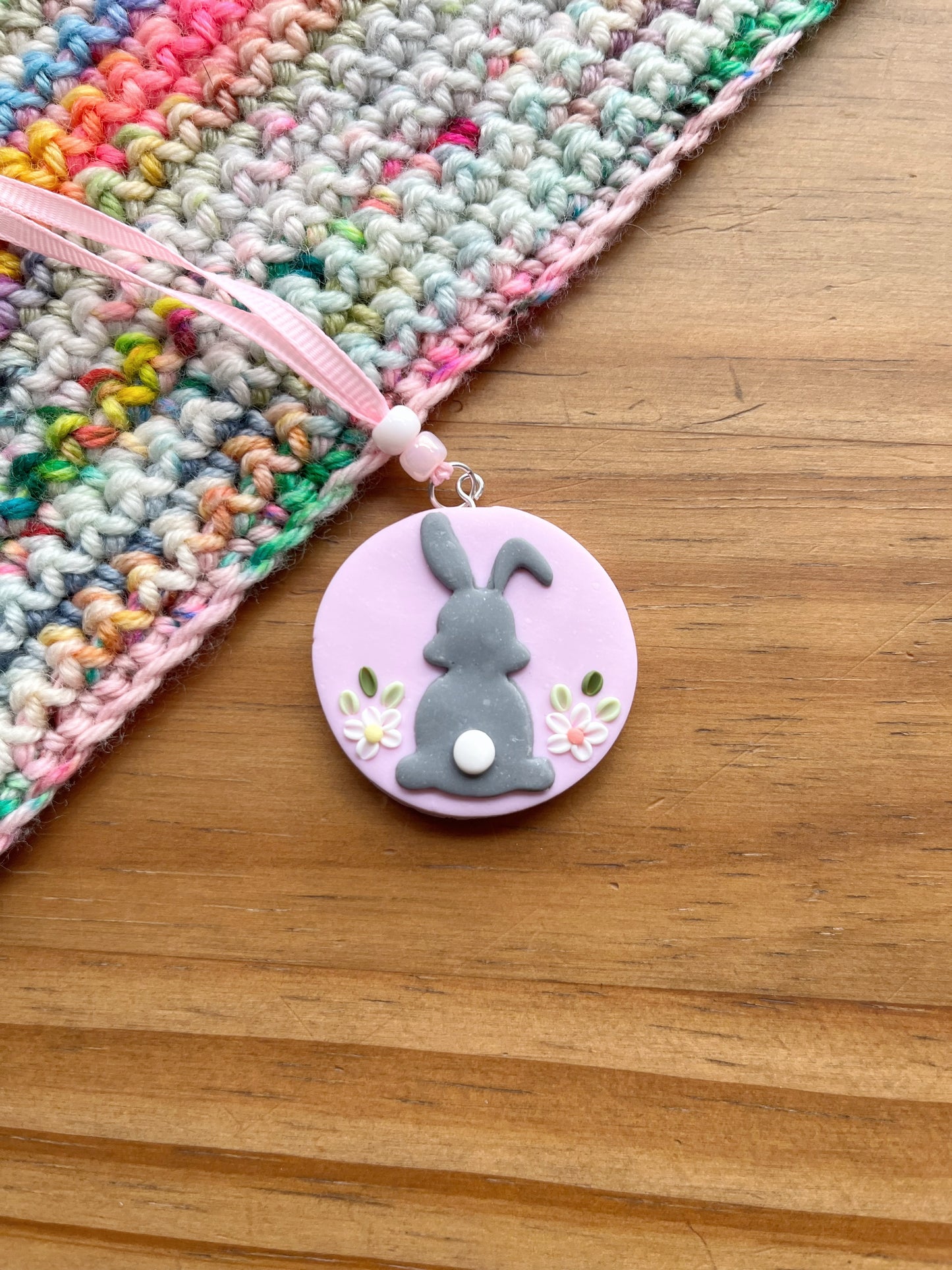Easter bunny scissor fob, embroidery scissor charm, cross stitch sewing accessories