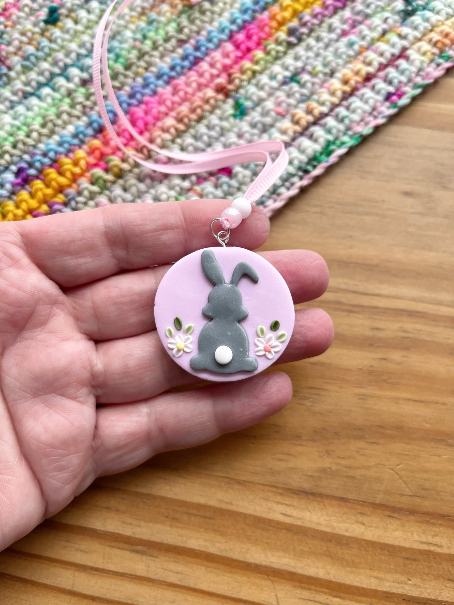 Easter bunny scissor fob, embroidery scissor charm, cross stitch sewing accessories