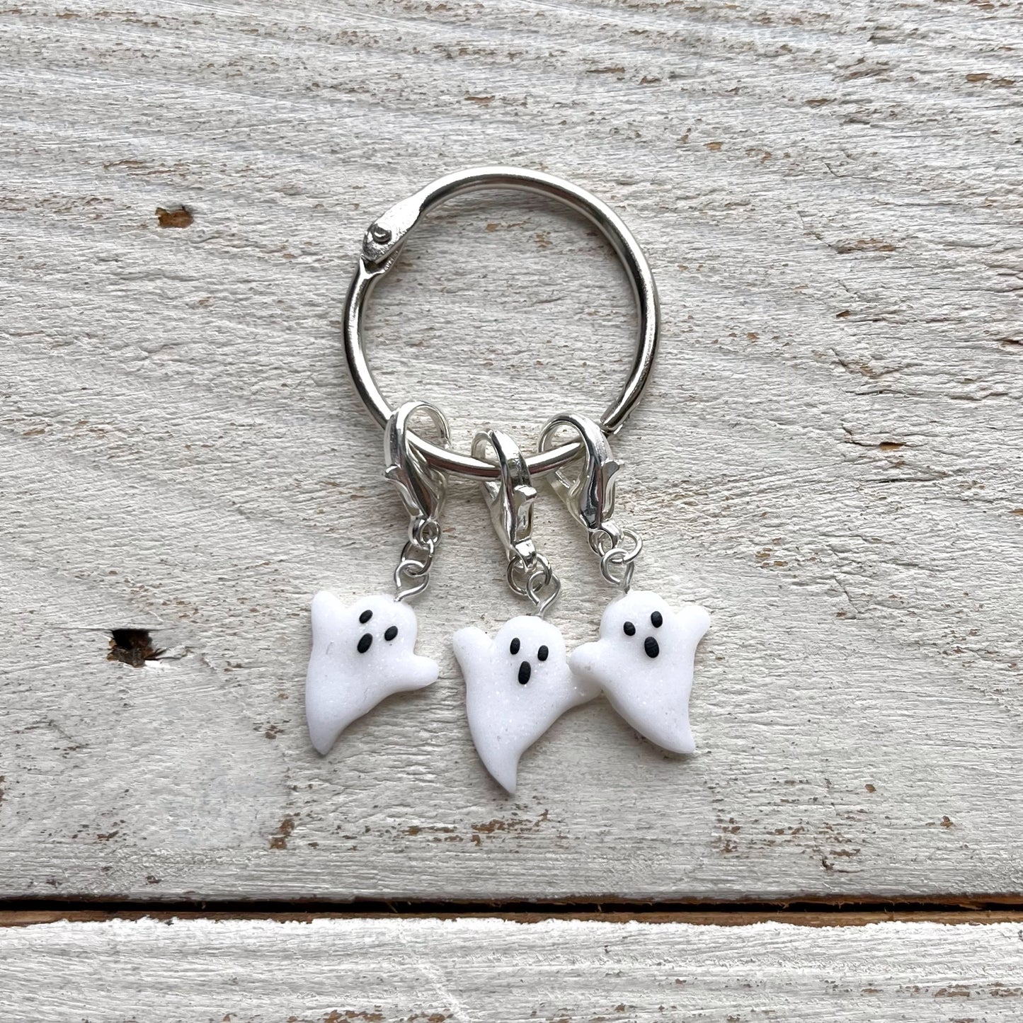 Kawaii ghost stitch markers