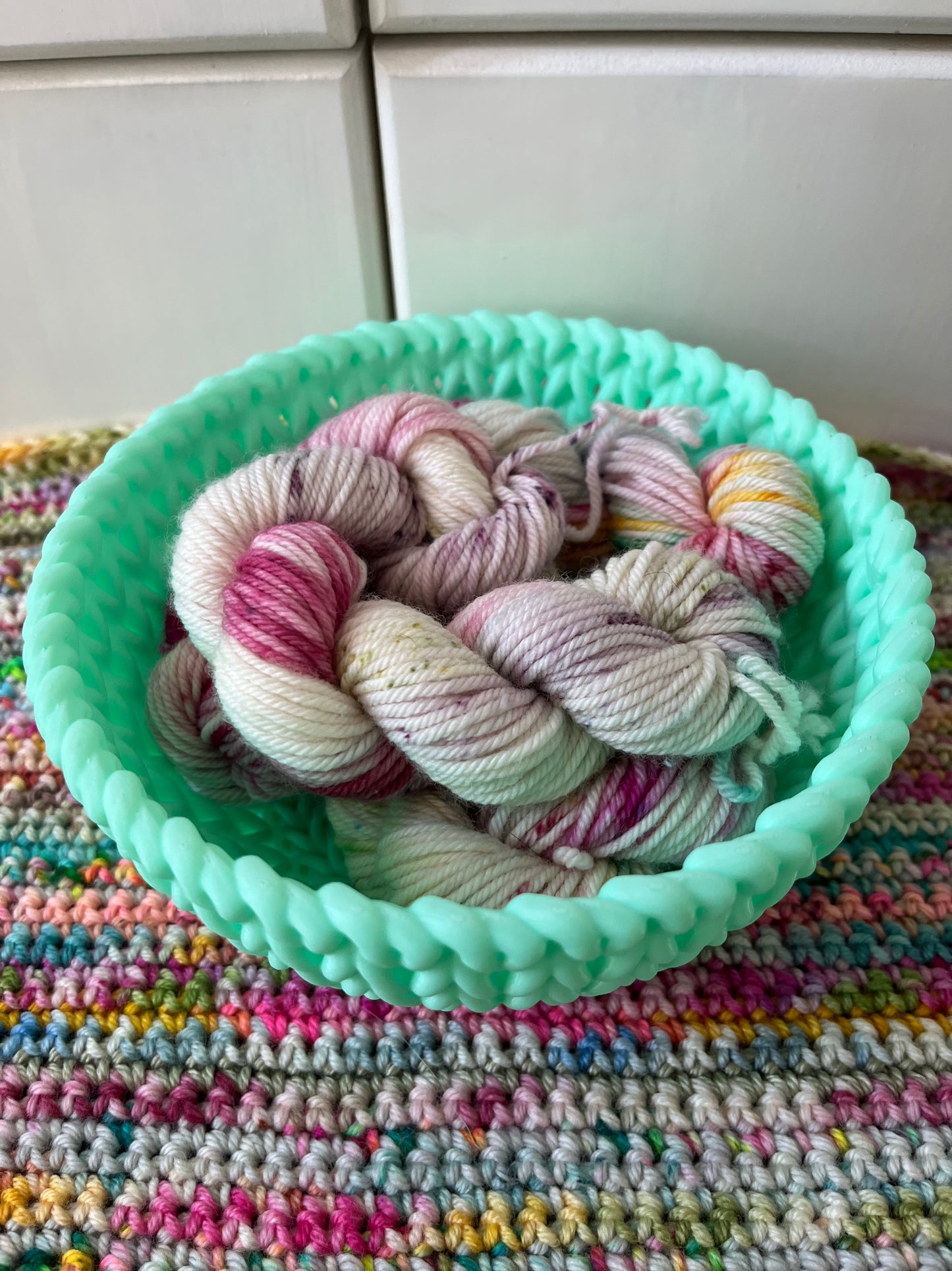 3D Printed Knitted Look Bowl, Yarn Storage, Trinket Dish, Crochet Photo Props