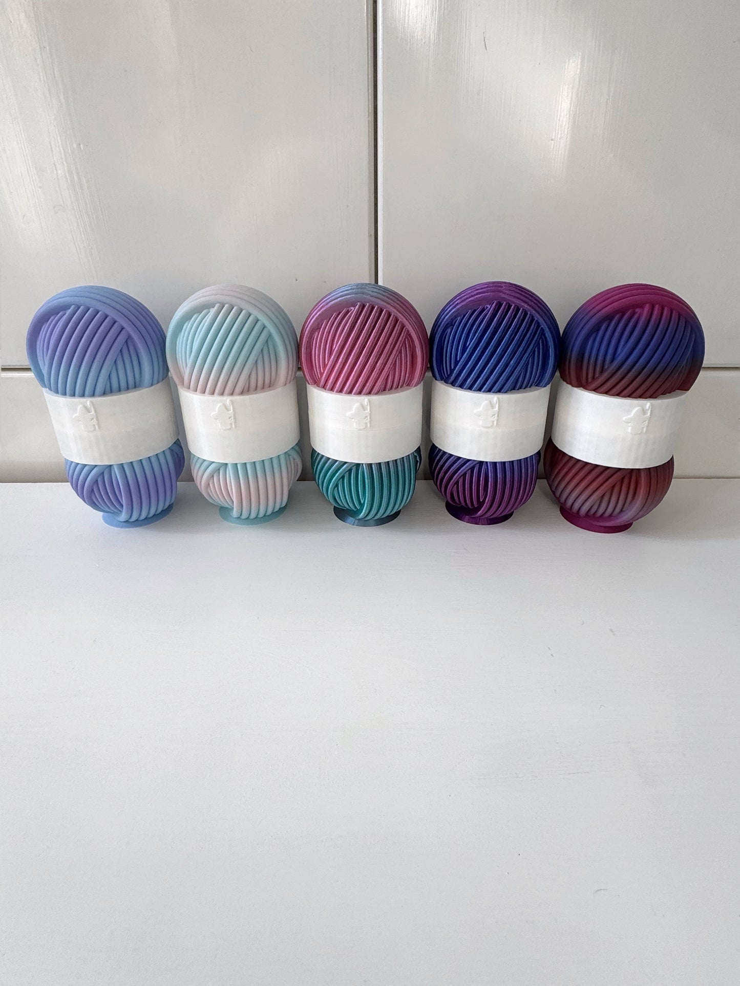 Contrast Band Mystery Pot, 3D Printed Filled Yarn Ball Container