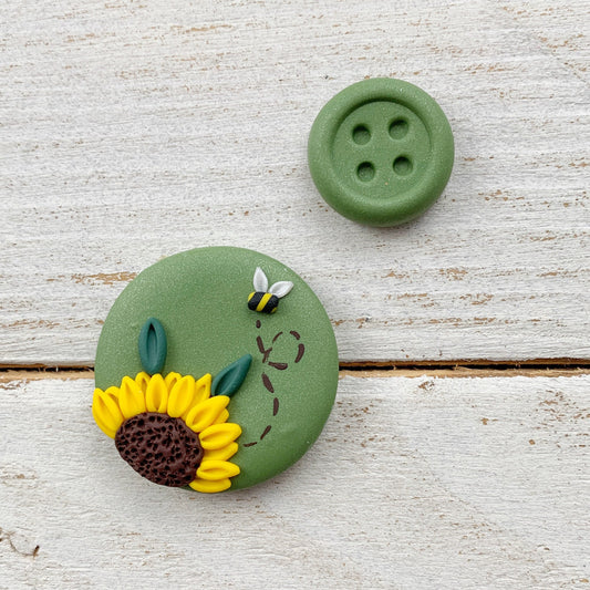 Sunflower needle minder, needle keeper, magnetic needle holder, flower magnet