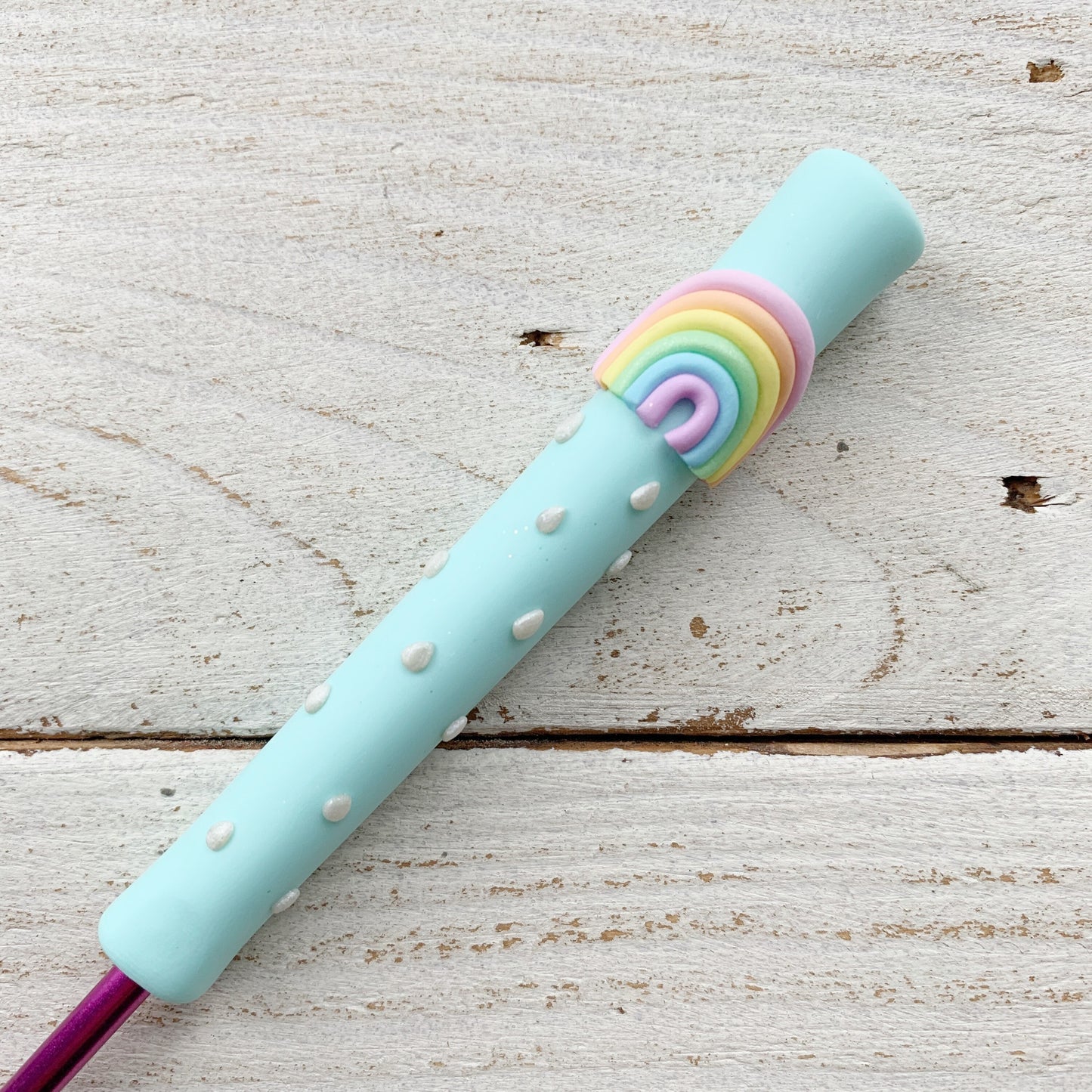 Pastel rainbow crochet hook, crochet needles, craft supplies, crochet gifts