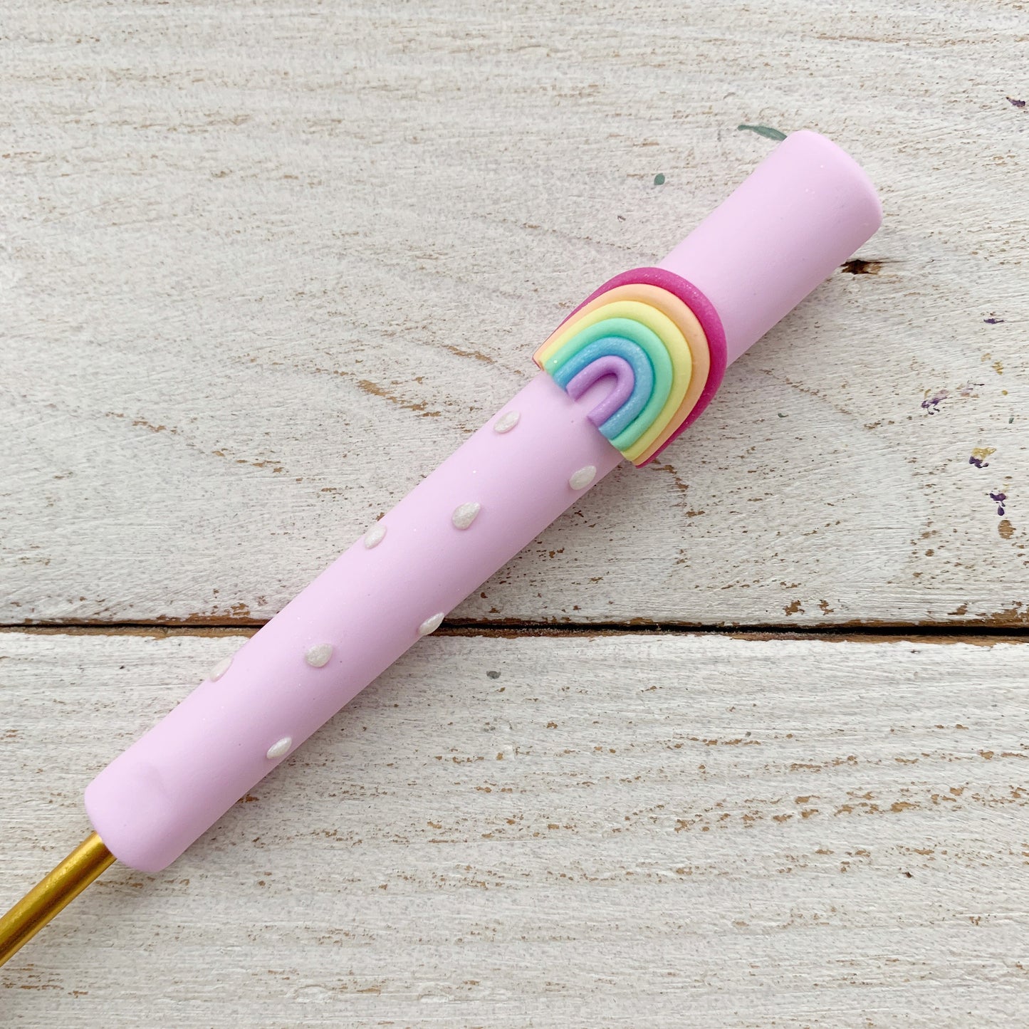 Pink rainbow crochet hook, crochet needles, craft supplies, crochet gifts, gift for her, yarn lover