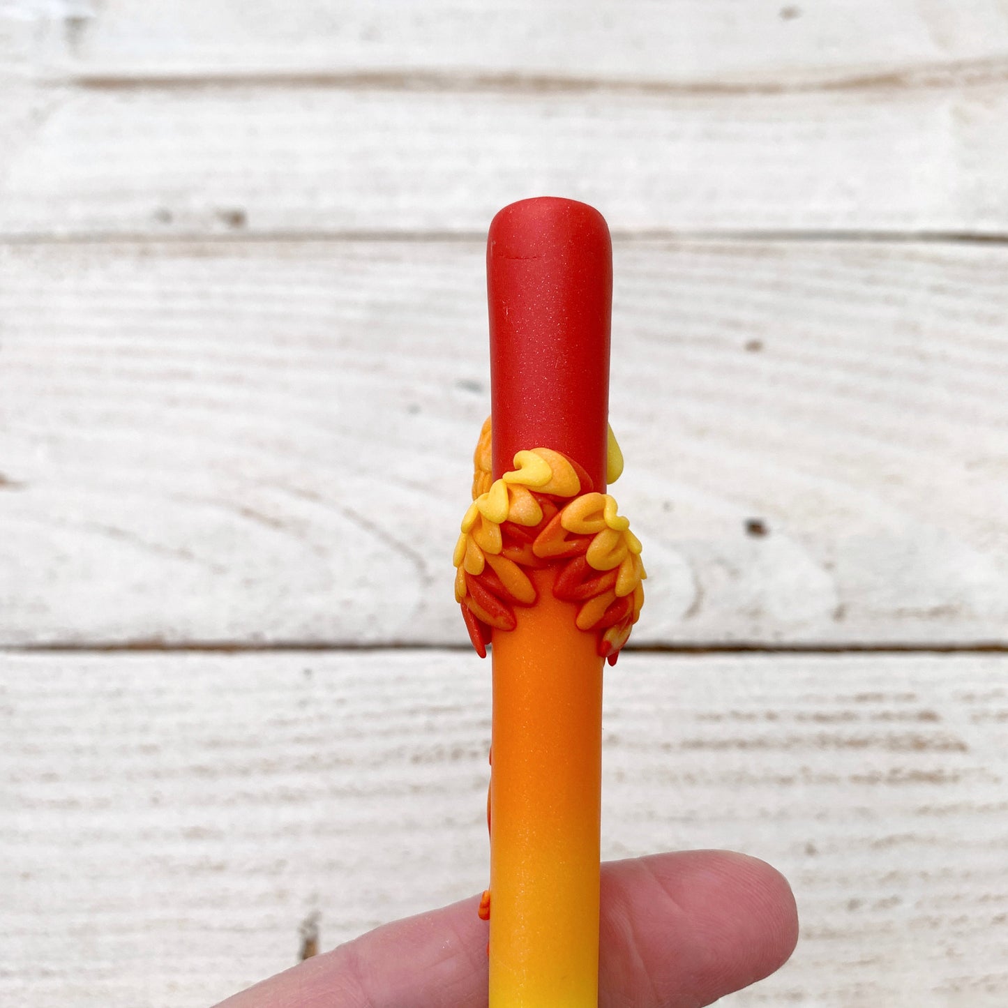Phoenix crochet hook, polymer clay ergonomic crochet needles, crochet gifts, handmade crochet handles, gift for her