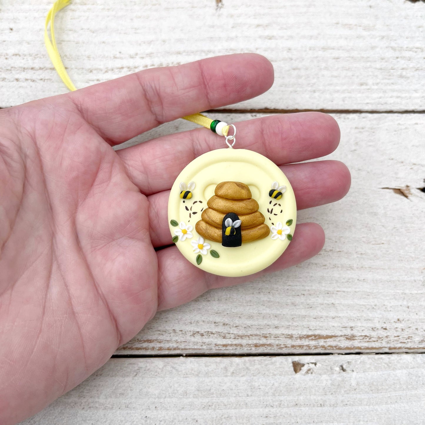Lemon bumble bee scissor fob, scissor keeper, crochet tools, gift for her, embroidery scissor minder, cross stitch accessories, beehive