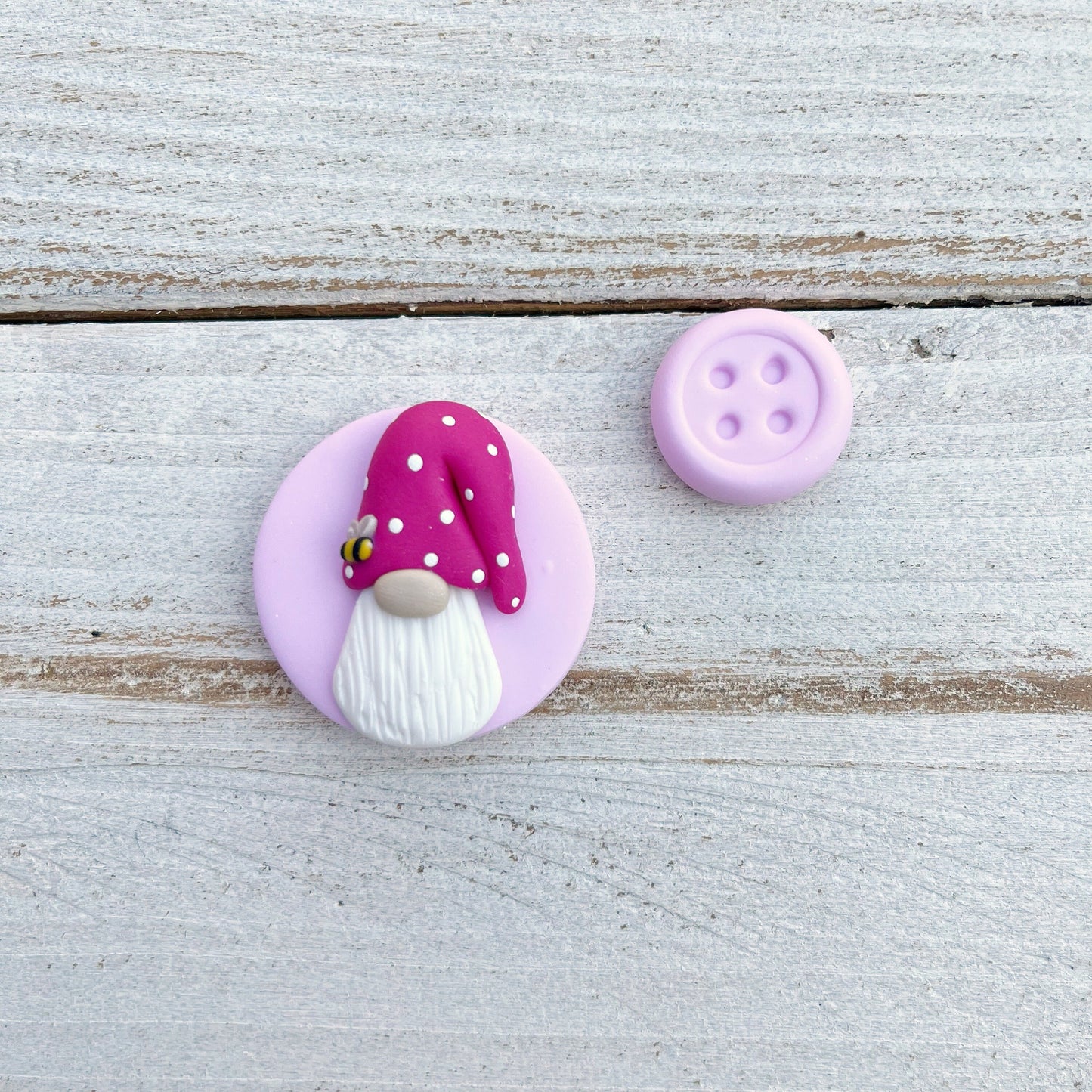 Pink bee hat gnome magnetic needle minder, gonk needle holder, cross stitch gifts, gift for her, Tomte sewing magnet