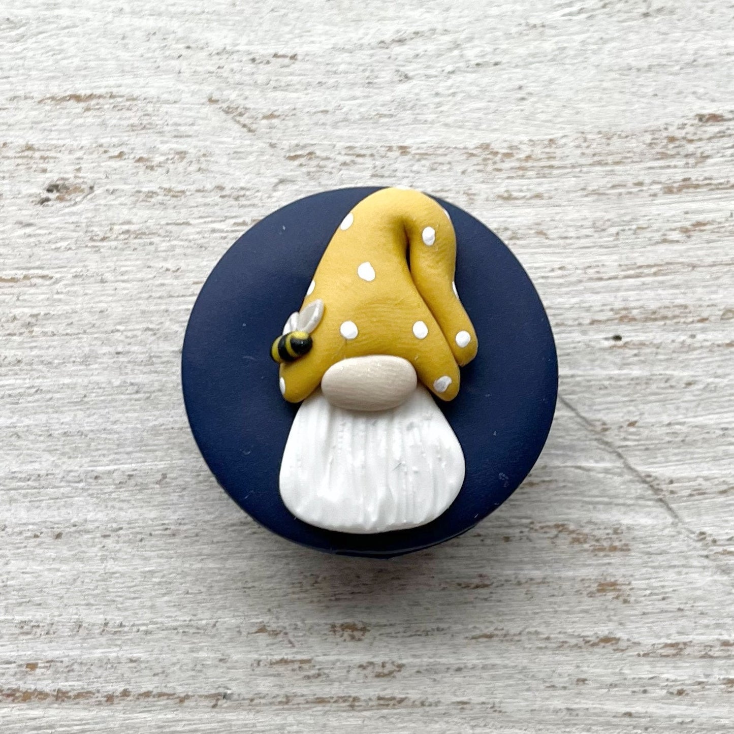 Rainbow bee hat gnome magnetic needle minder, gonk needle holder, cross stitch gifts, gift for her, Tomte sewing magnet