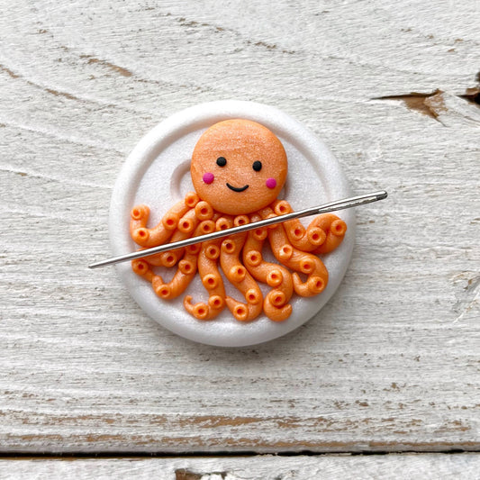 White octopus magnetic needle minder, stitching needle magnets