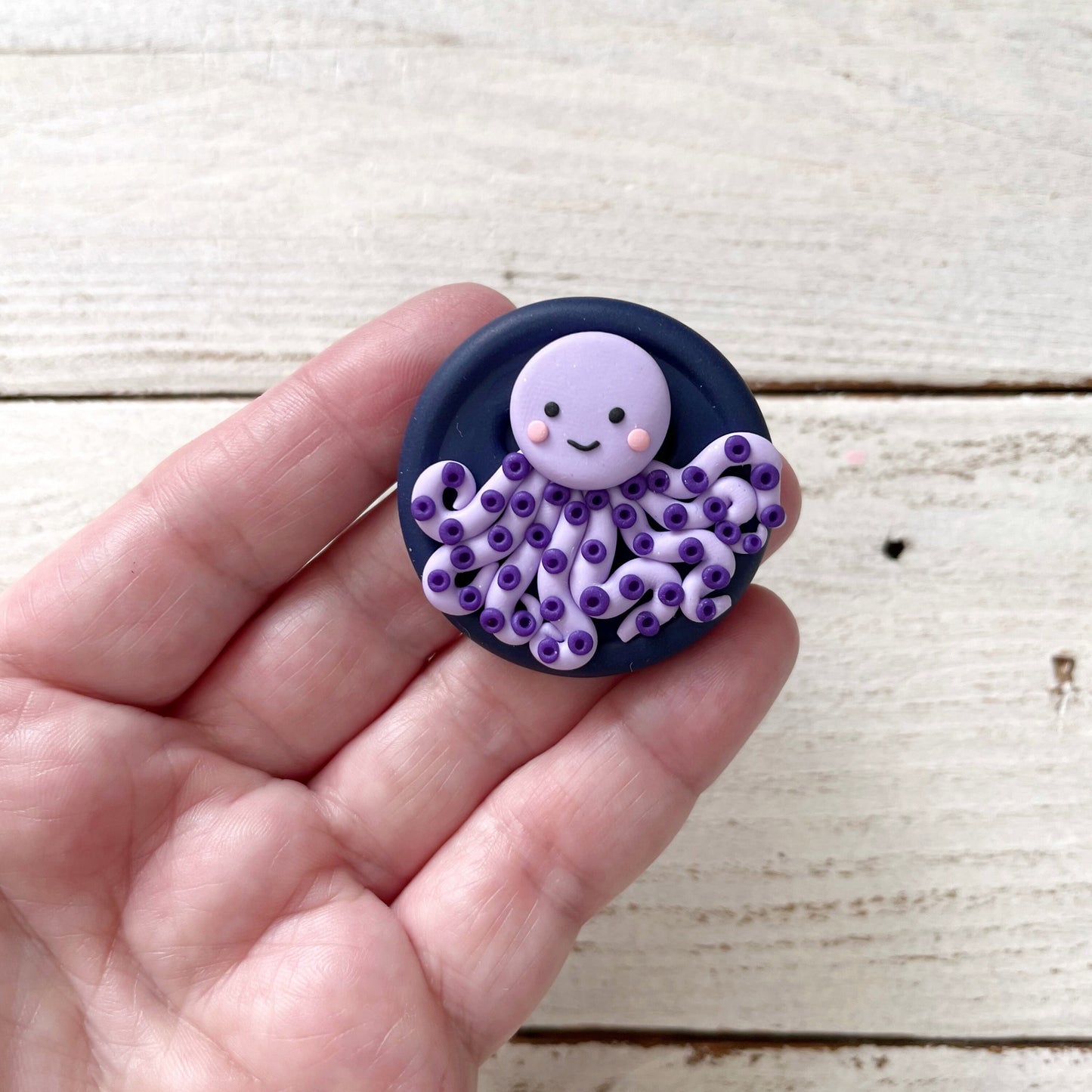Purple octopus magnetic needle minder, stitching needle magnets
