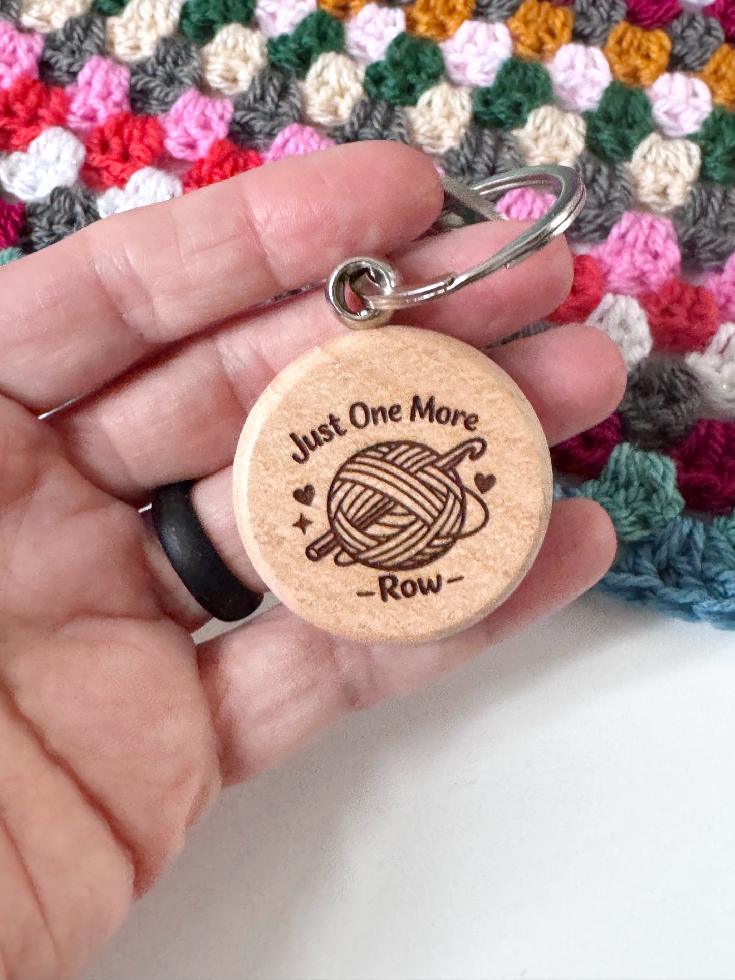 Wooden Keyring – Yarn Lover Accessories for Knitters and Crocheters