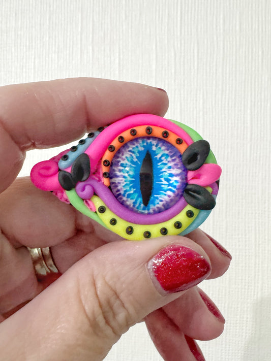 READY TO SHIP Large Neon Dragon Eye Magnetic Needle Minder