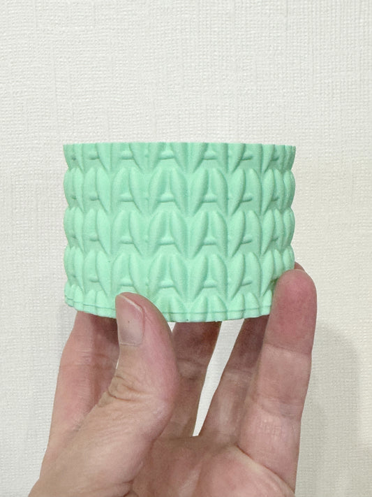 Mini 3D Printed Knitted Look Crochet Hook Pot, Small Storage Pot, Choose Your Colours