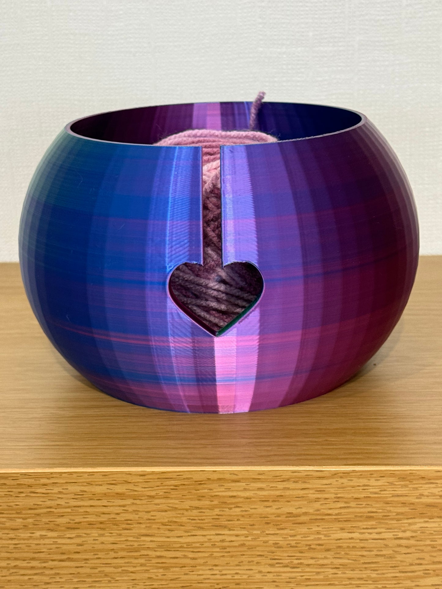 Heart Cut Out Yarn Bowl, 3D Printed Colourful Yarn Bowl, Knitting or Crochet Wool Bowl