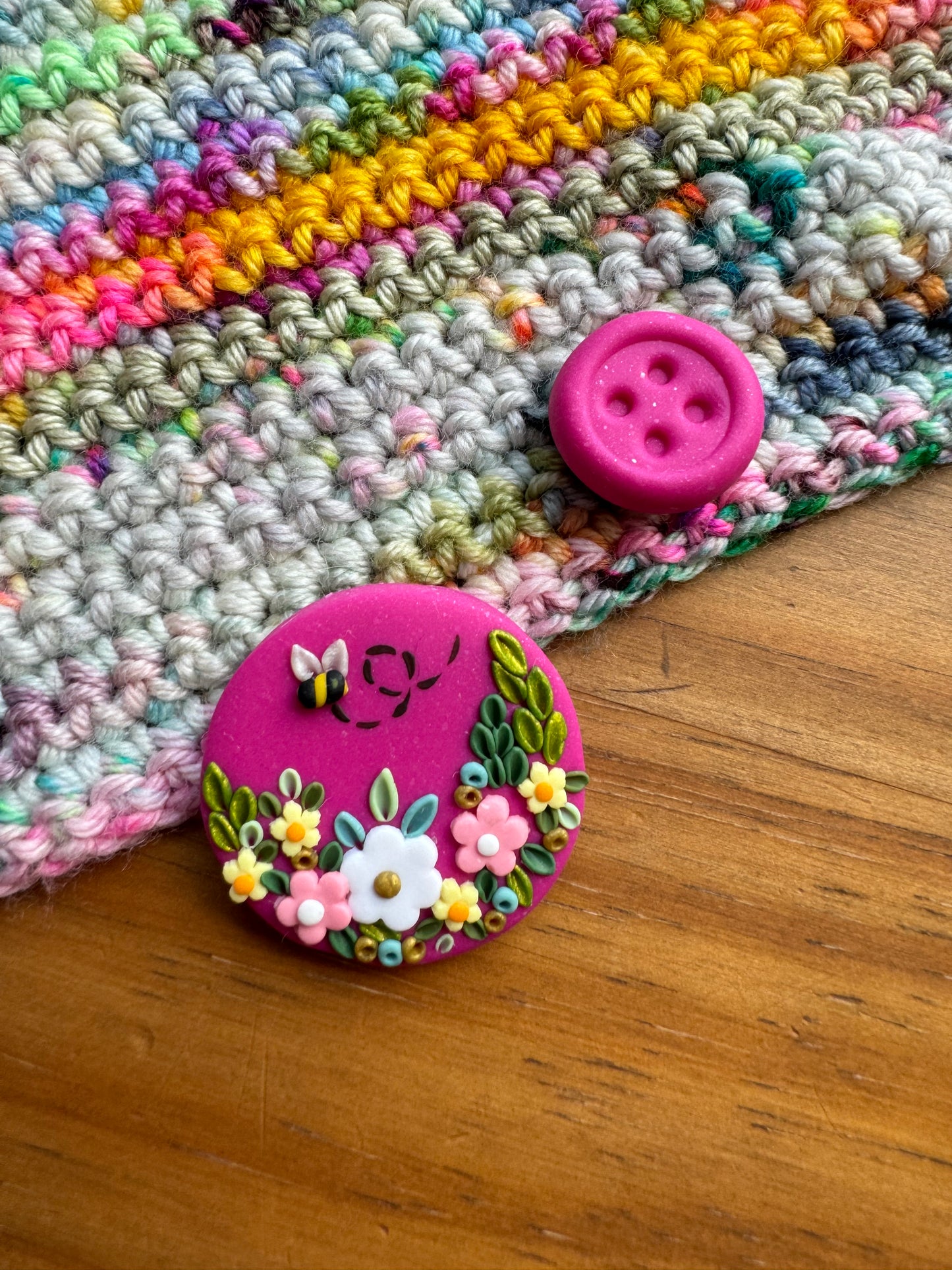 Wildflower Needle Minder, Floral Magnetic Needle Minder