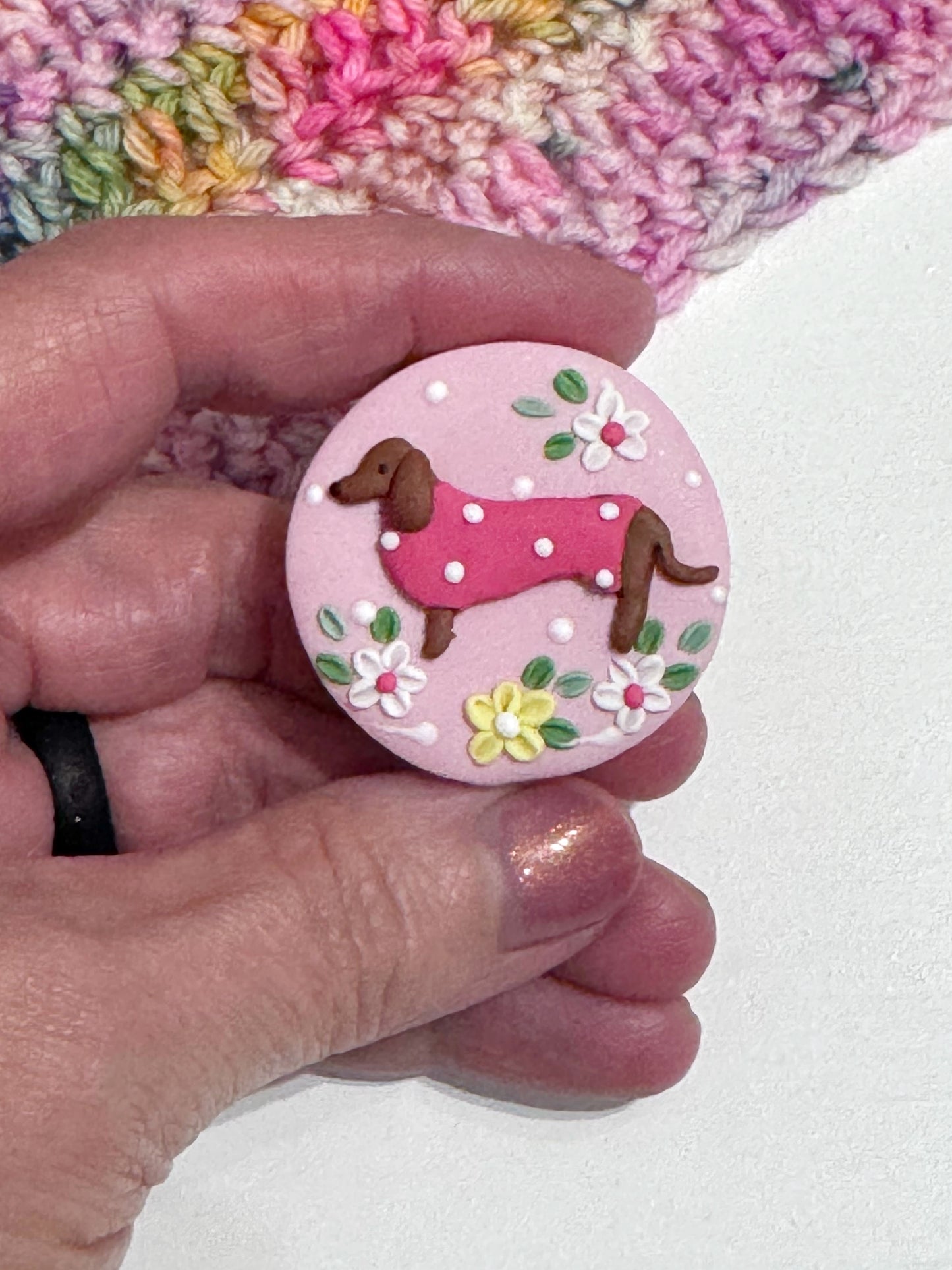 Dachshund Magnetic Needle Minder, Sausage Dog Sewing Needle Holder