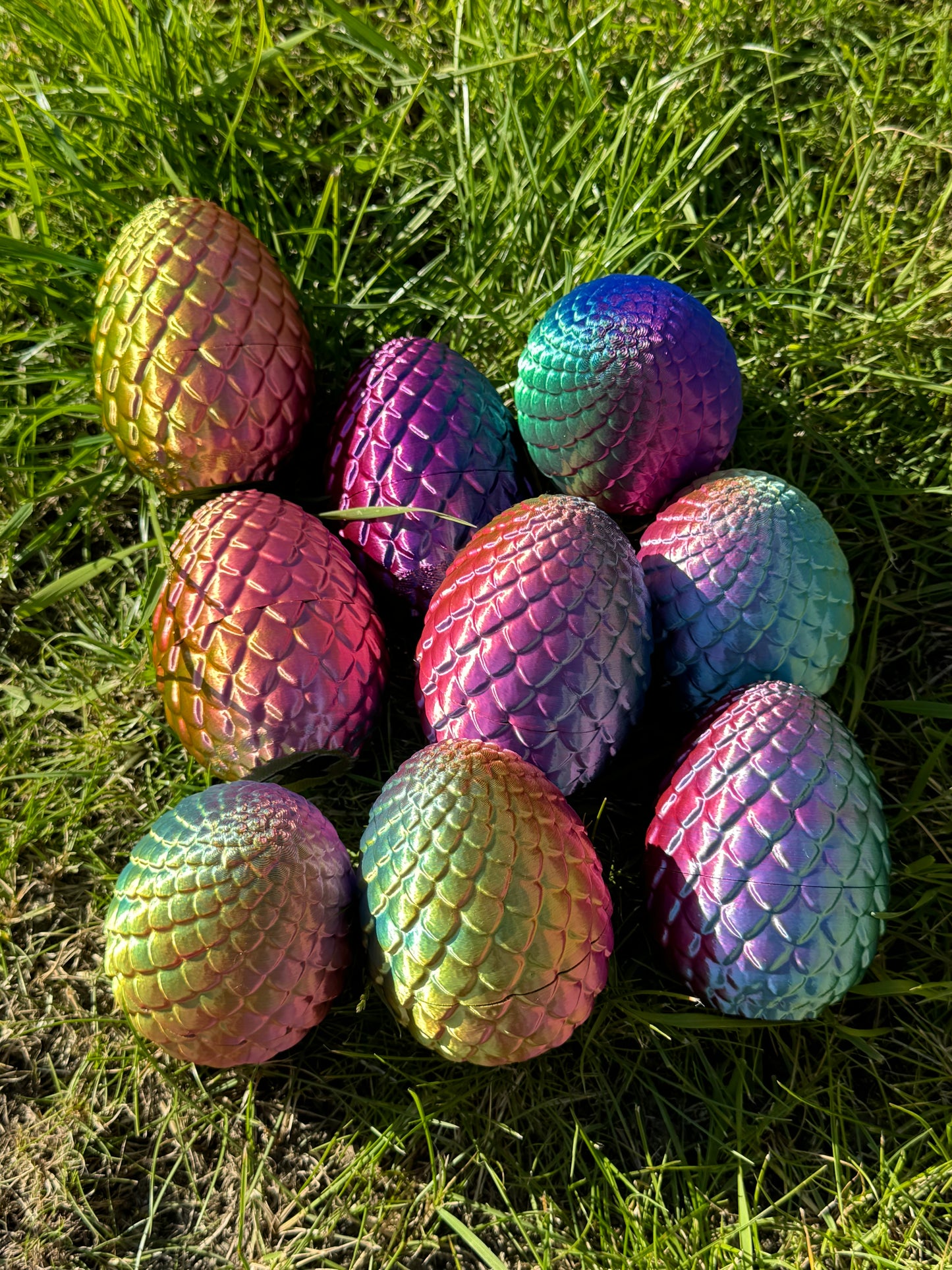 Mini 3D Printed Dragon Surprise Egg, Dragons Eye Needle Minder, Surprise Gift for Crocheters and Knitters