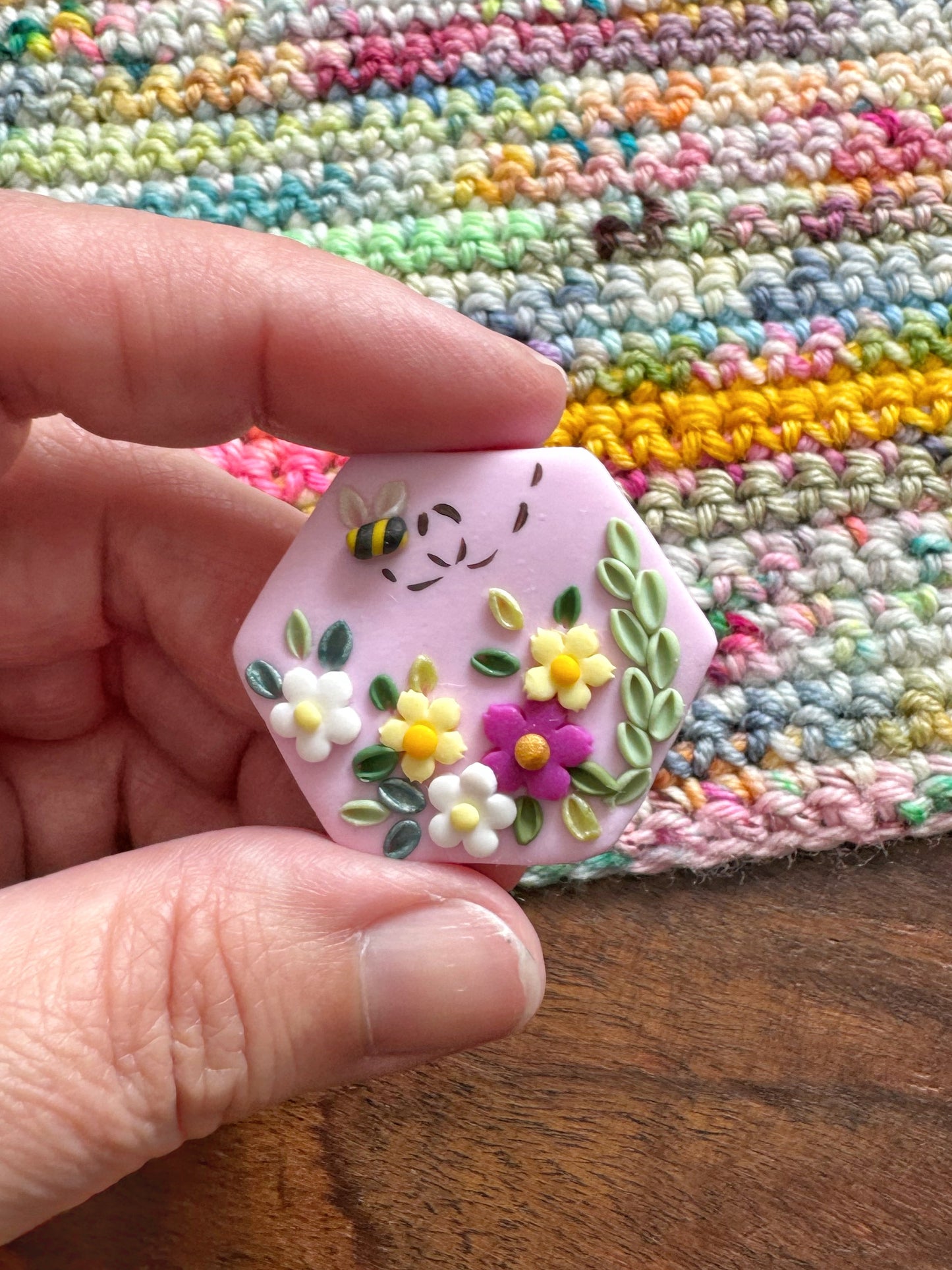 Wildflower Needle Minder, Floral Magnetic Needle Minder