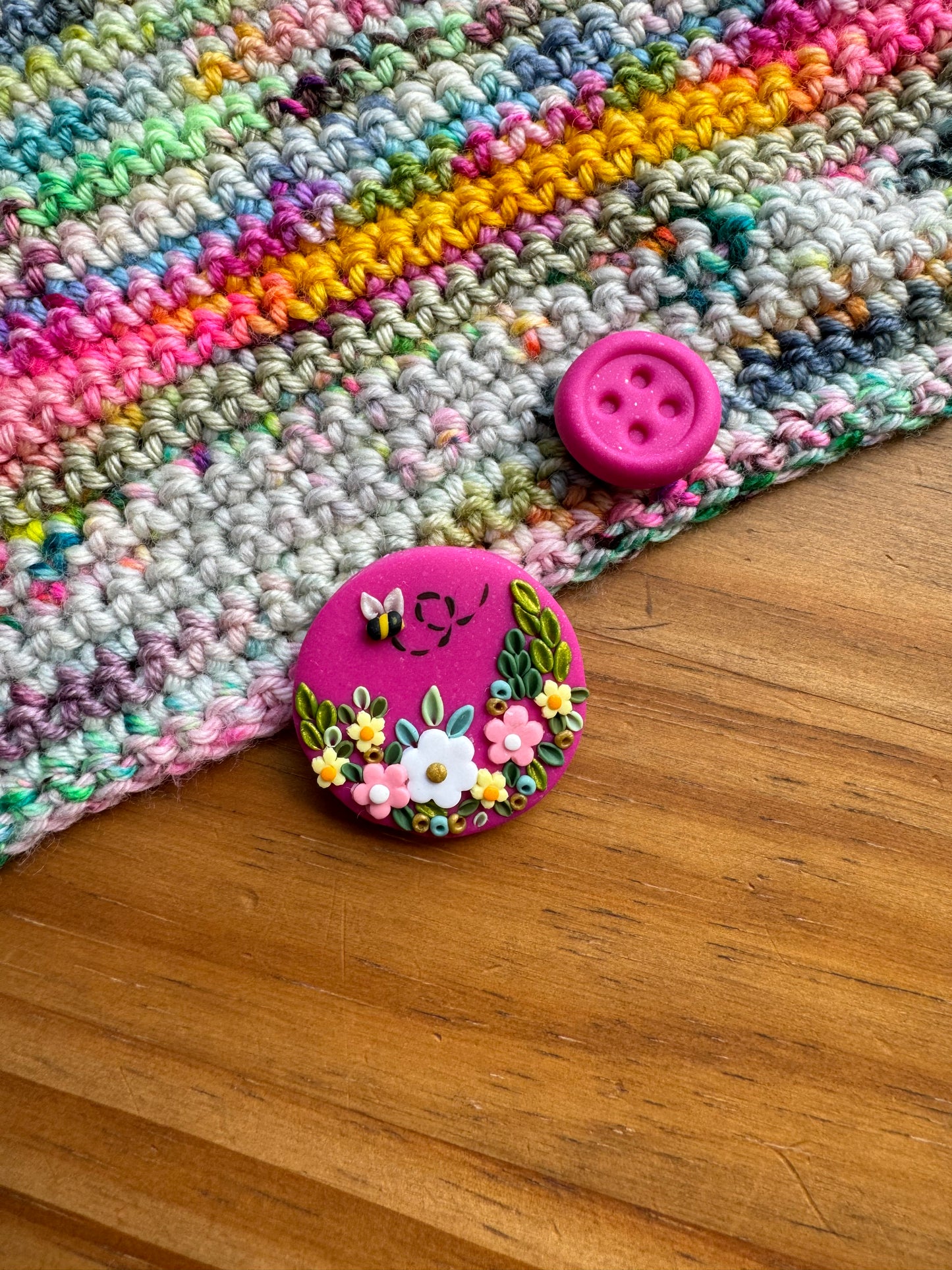 Wildflower Needle Minder, Floral Magnetic Needle Minder