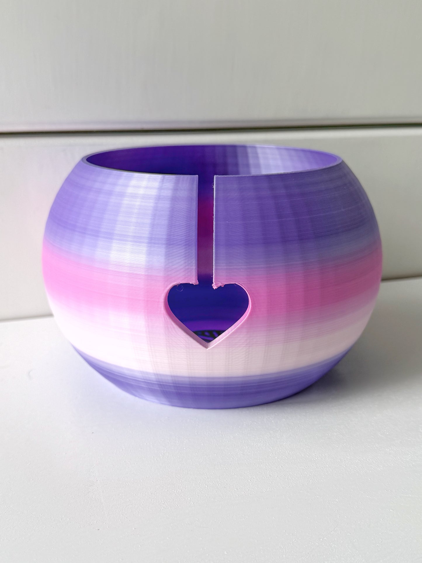 Heart Cut Out Yarn Bowl, 3D Printed Colourful Yarn Bowl, Knitting or Crochet Wool Bowl