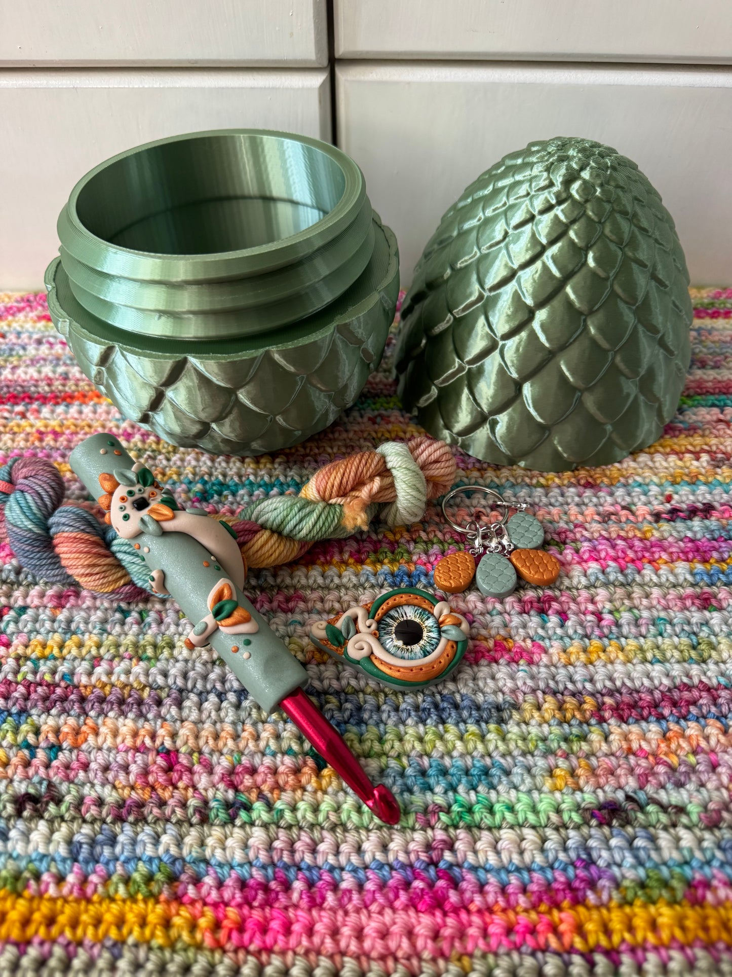 3D Printed Crochet Surprise Dragon Egg