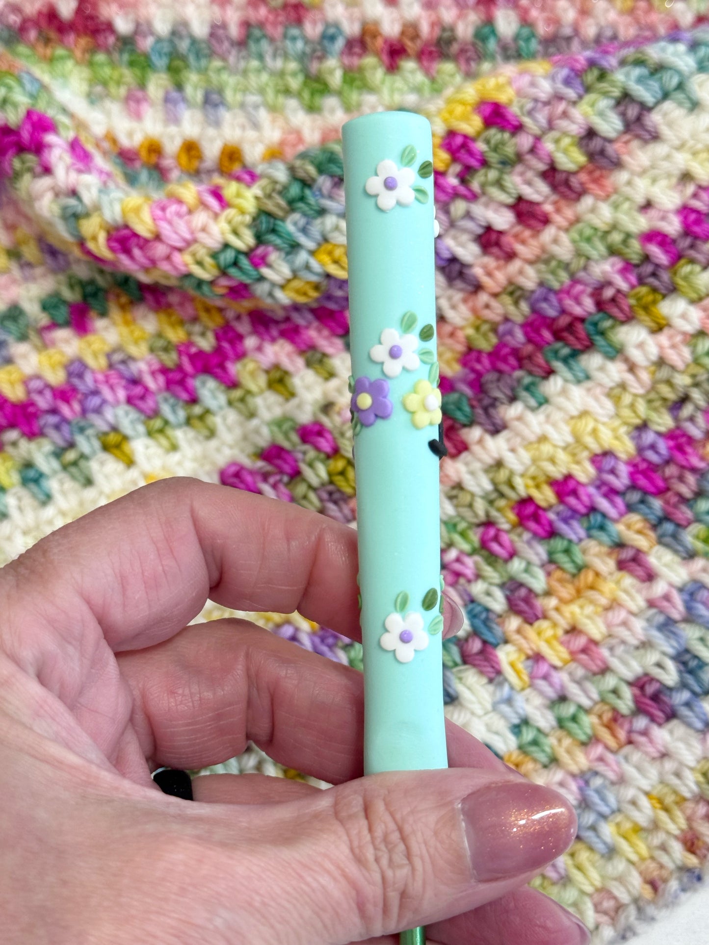 Labrador Polymer Clay Crochet Hook, Polymer Clay Fancy Crochet Hooks