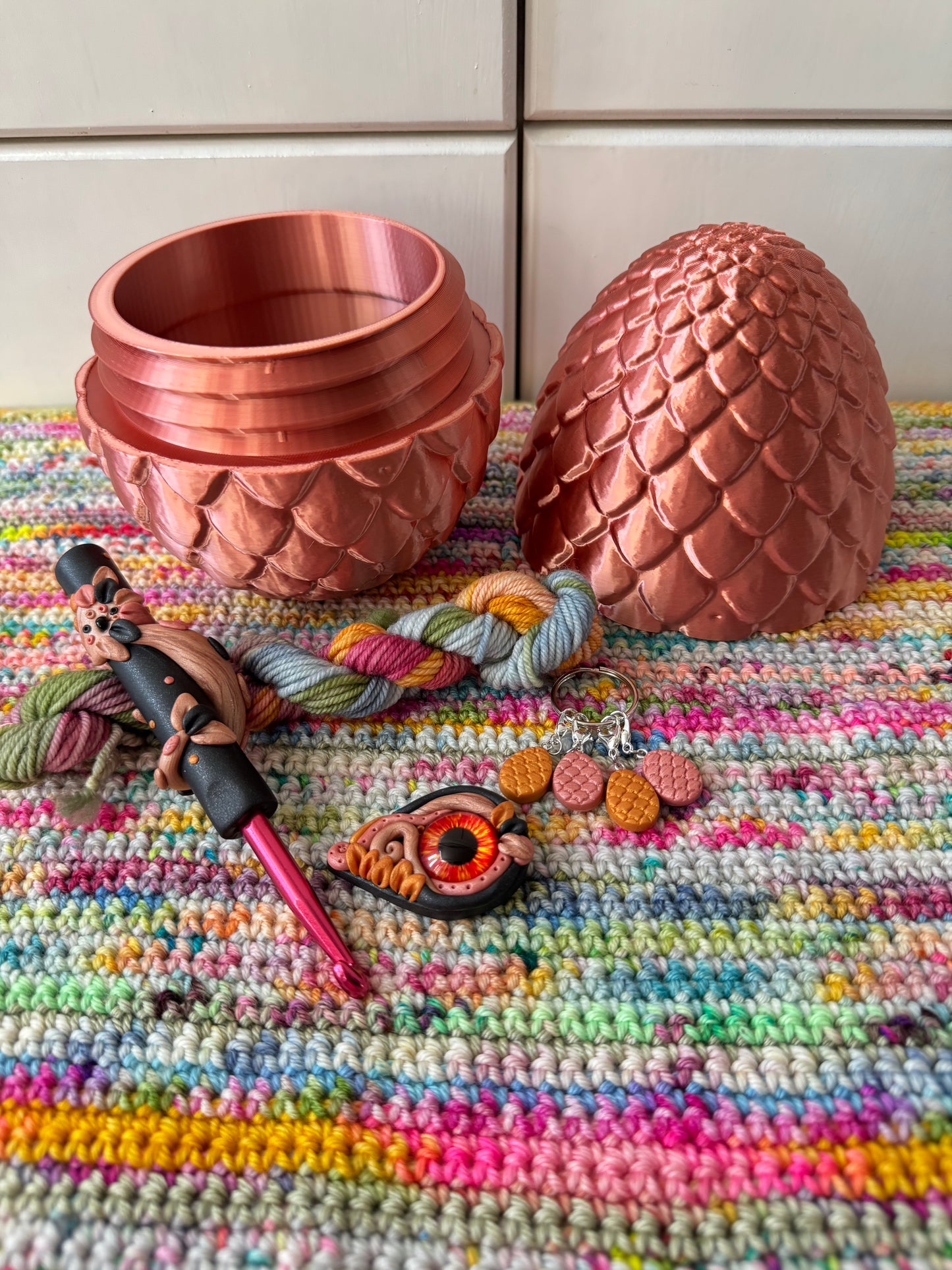 3D Printed Crochet Surprise Dragon Egg