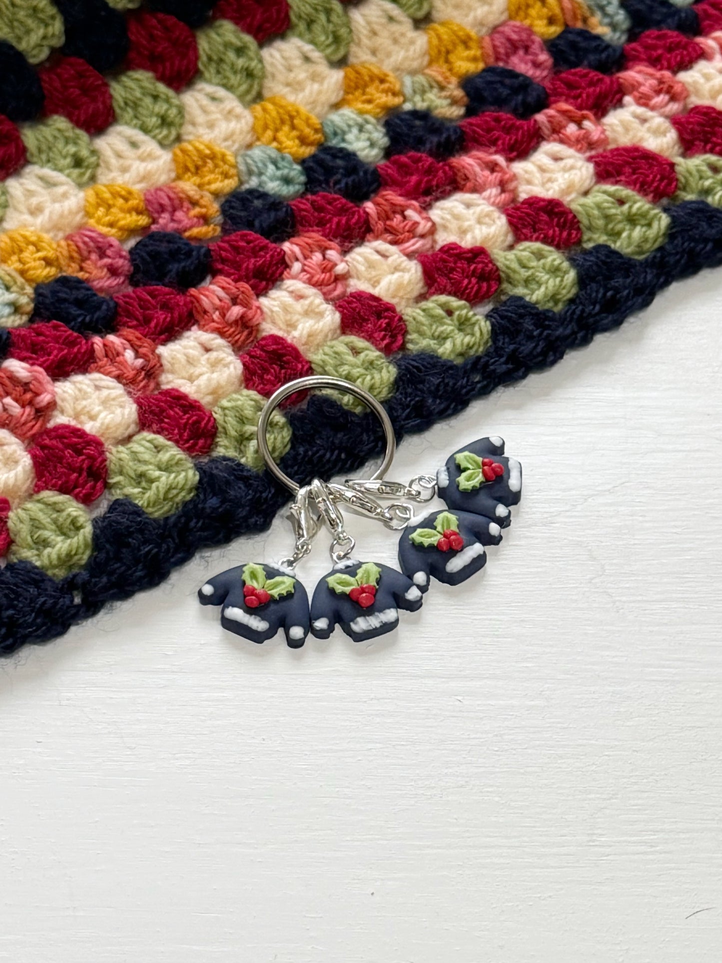Christmas Jumper Stitch Markers, Festive Progress Keepers